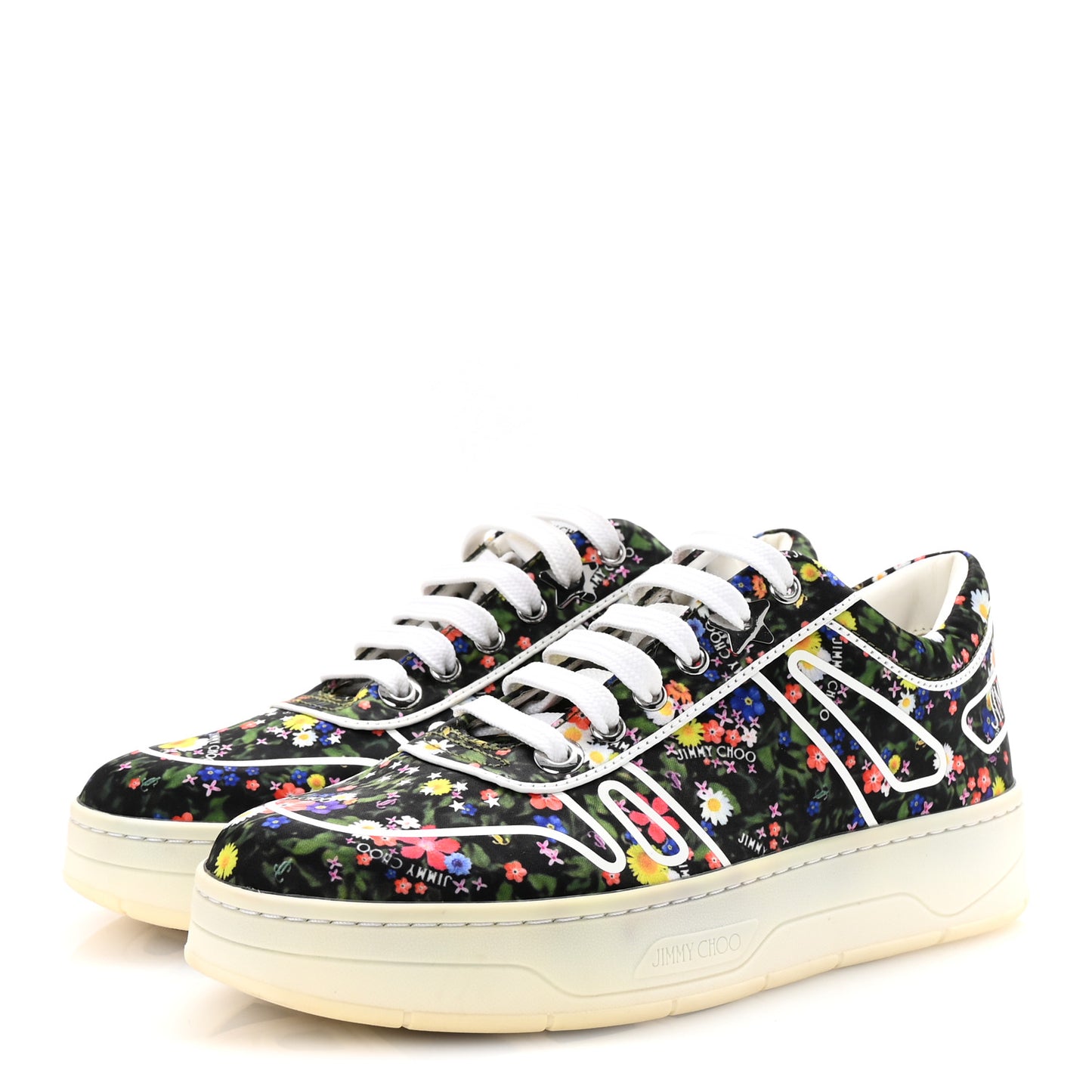 Nylon Ditsy Hawaii Sneakers 36 Multicolor