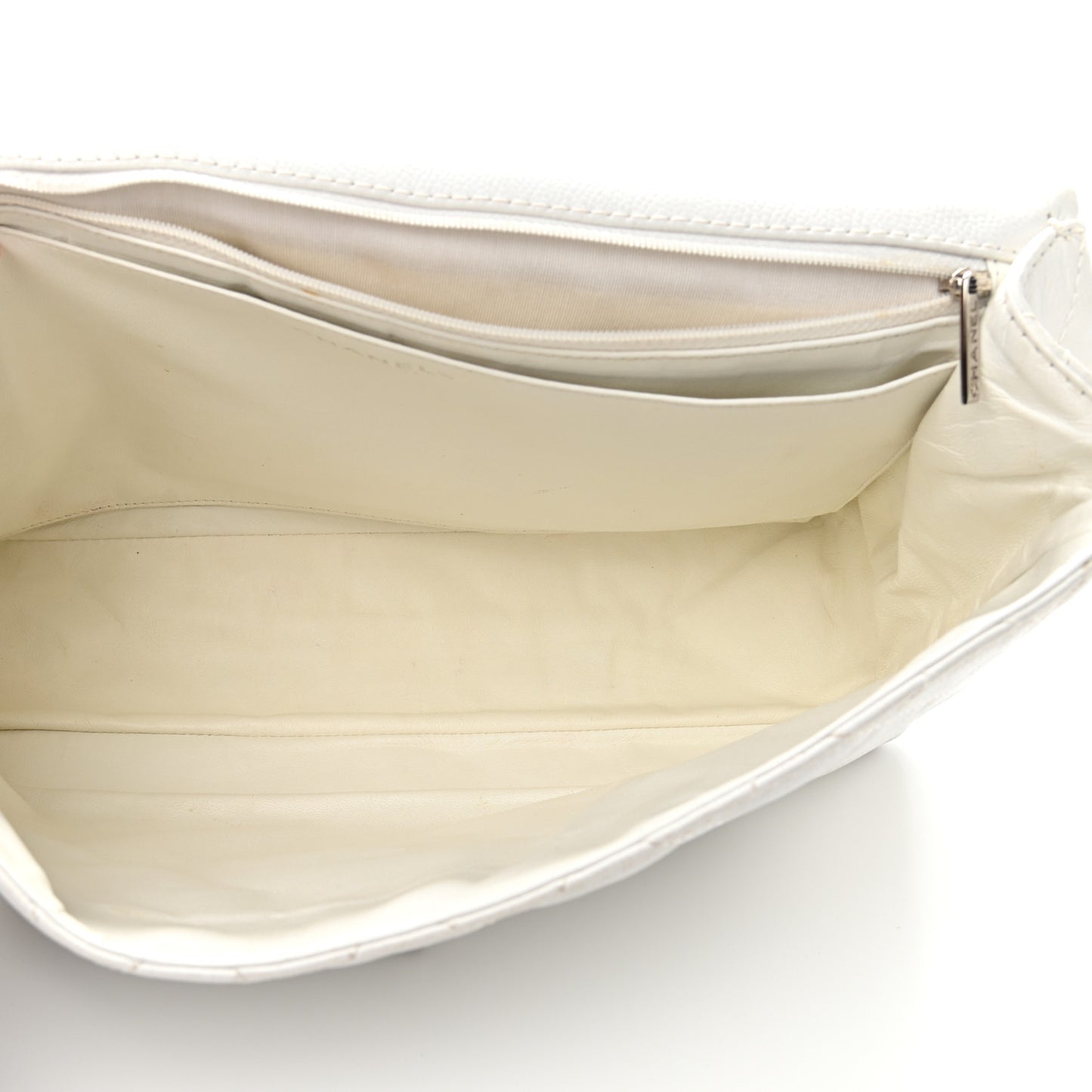 Caviar Quilted Maxi Single Flap White
