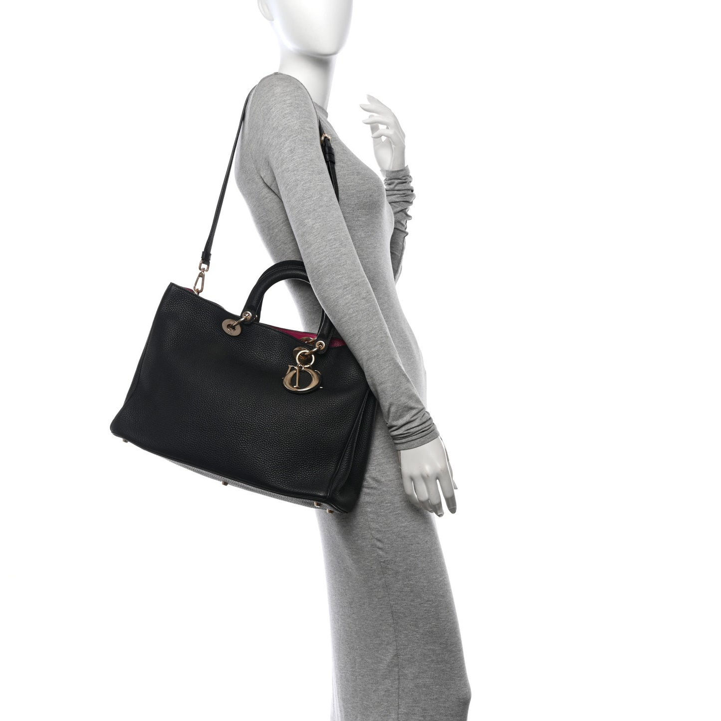 Bullcalf Large Diorissimo Tote Black Rose Indien