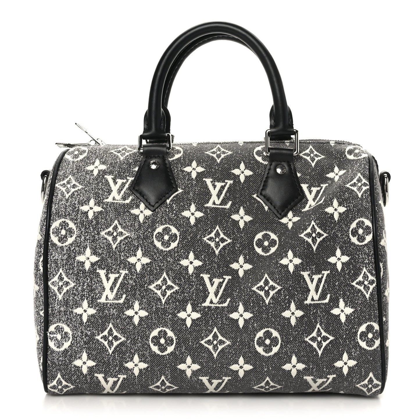 Denim Monogram Jacquard Speedy Bandouliere 25 Black
