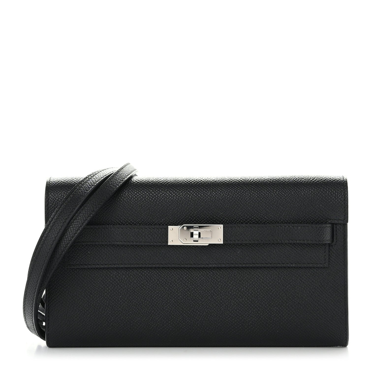 Hermes Epsom Kelly Wallet To Go Black 1 of 10