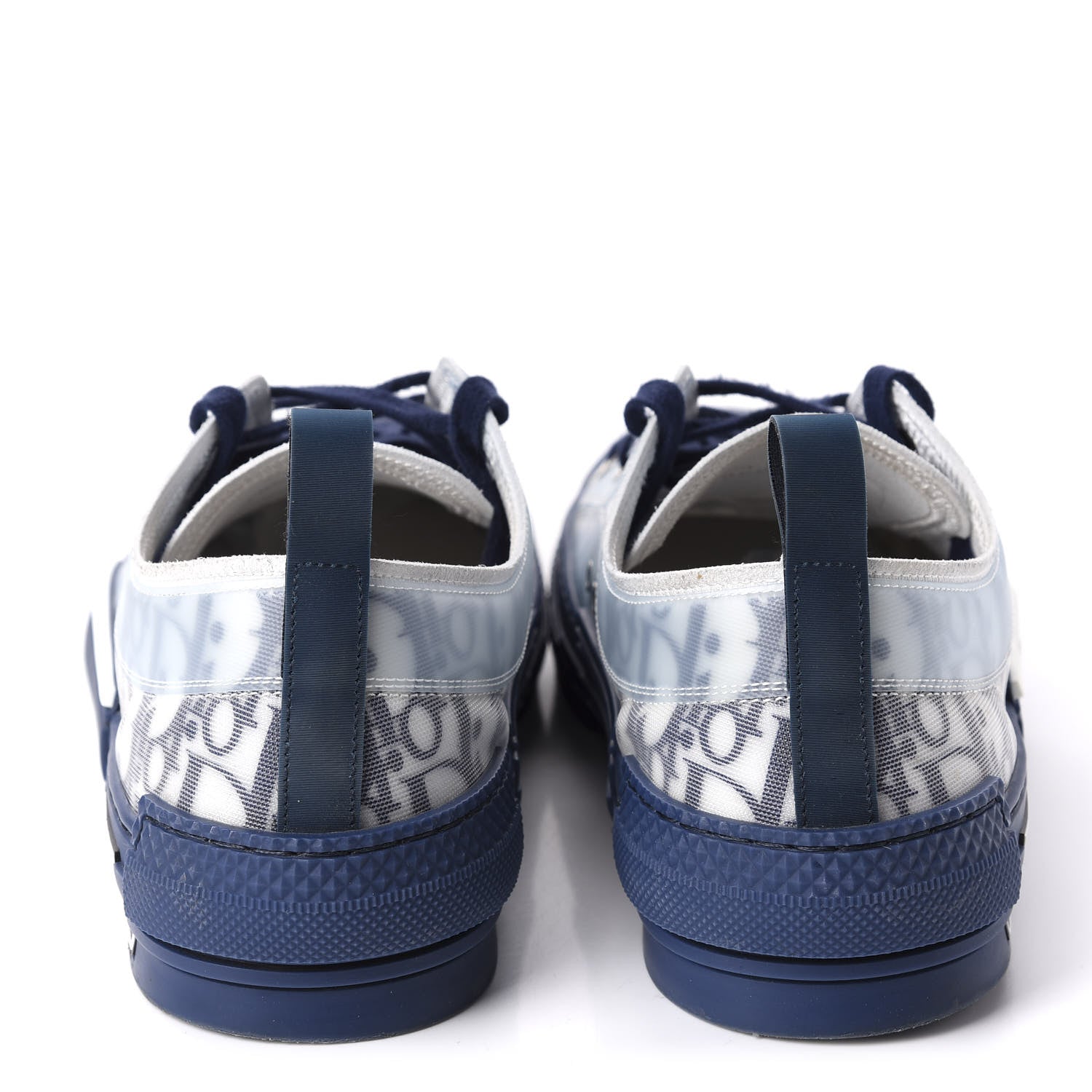 Christian Dior Technical Canvas Oblique Mens B23 Low Top Sneakers 42 White Blue 6 of 12