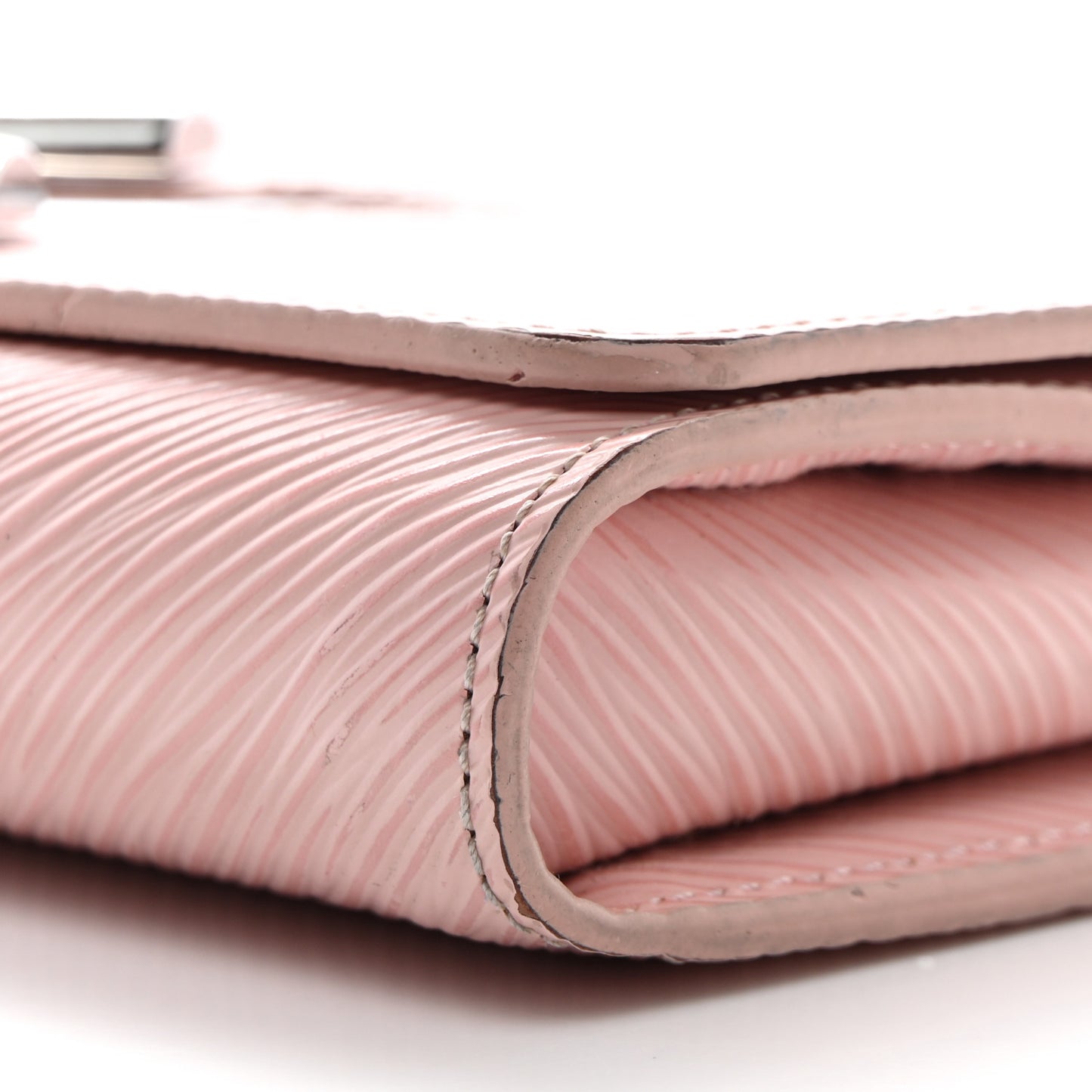 Epi Twist Chain Wallet Rose Ballerine