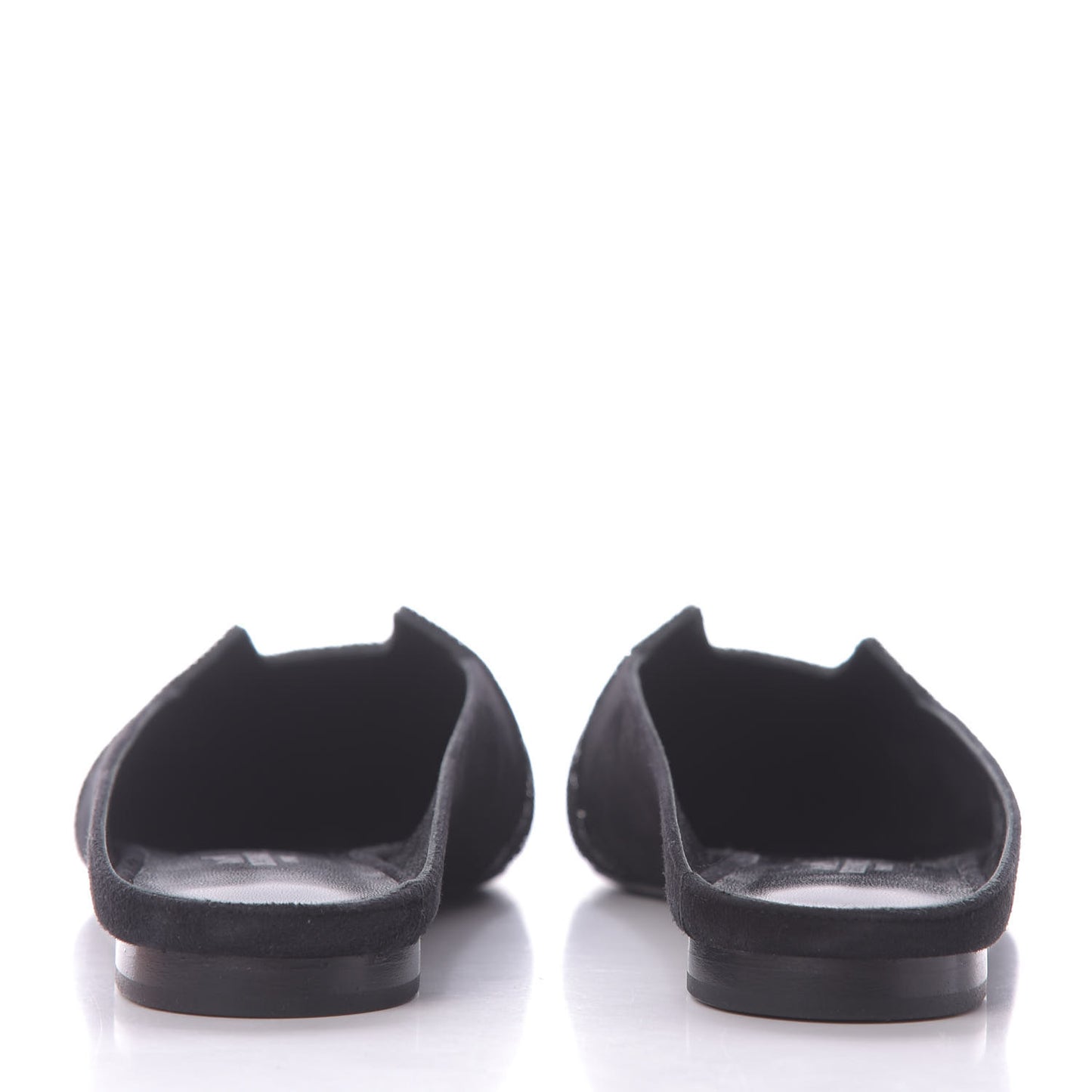 Suede Goatskin Rhinestone Roxane Mules 36.5 Black