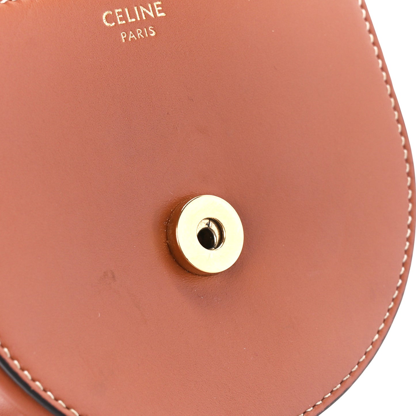 Smooth Calfskin Triomphe Mini Besace Crossbody Tan