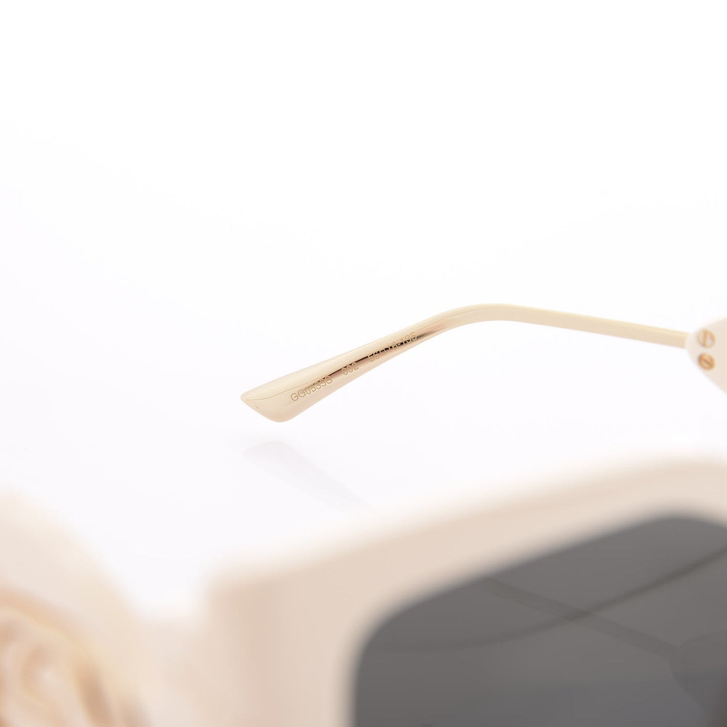 Acetate Square Frame Wing Sunglasses GG0535S Ivory