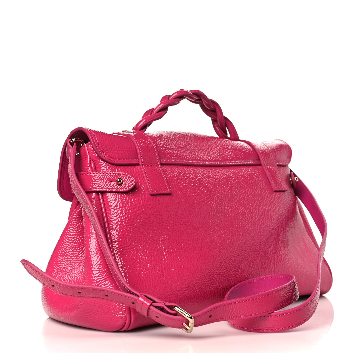 Spongy Patent Small Alexa Pink