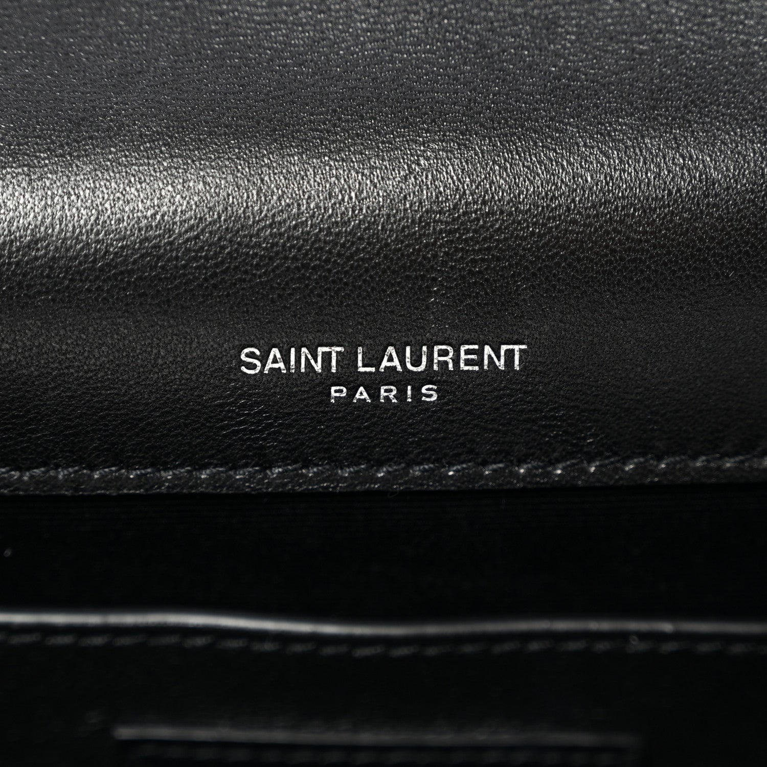 Saint Laurent Lambskin Quilted Kate Clutch Black 7 of 9