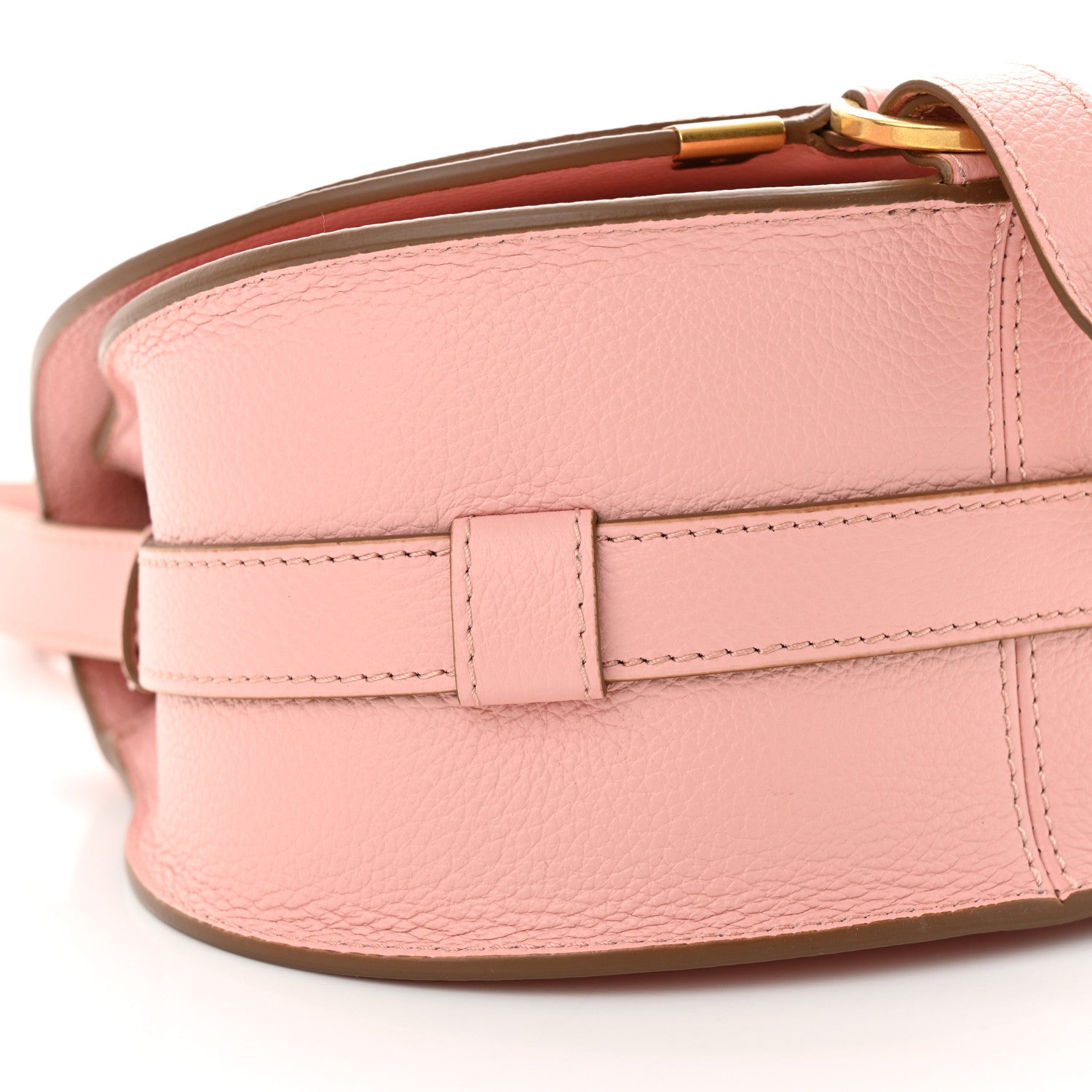 Chloe Grained Calfskin Small Marcie Saddle Bag Blossom Pink 8 of 9