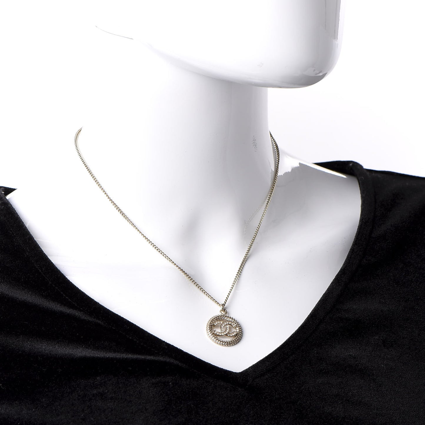 Crystal CC Vendome Necklace Gold
