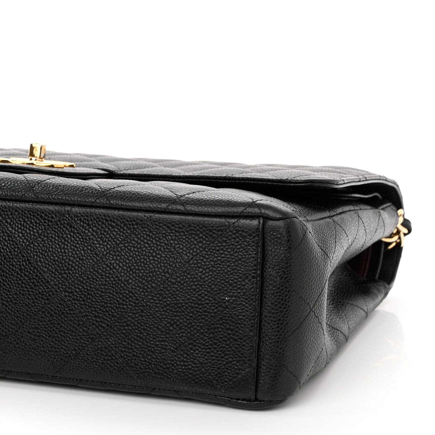 Caviar Quilted Maxi Double Flap Black