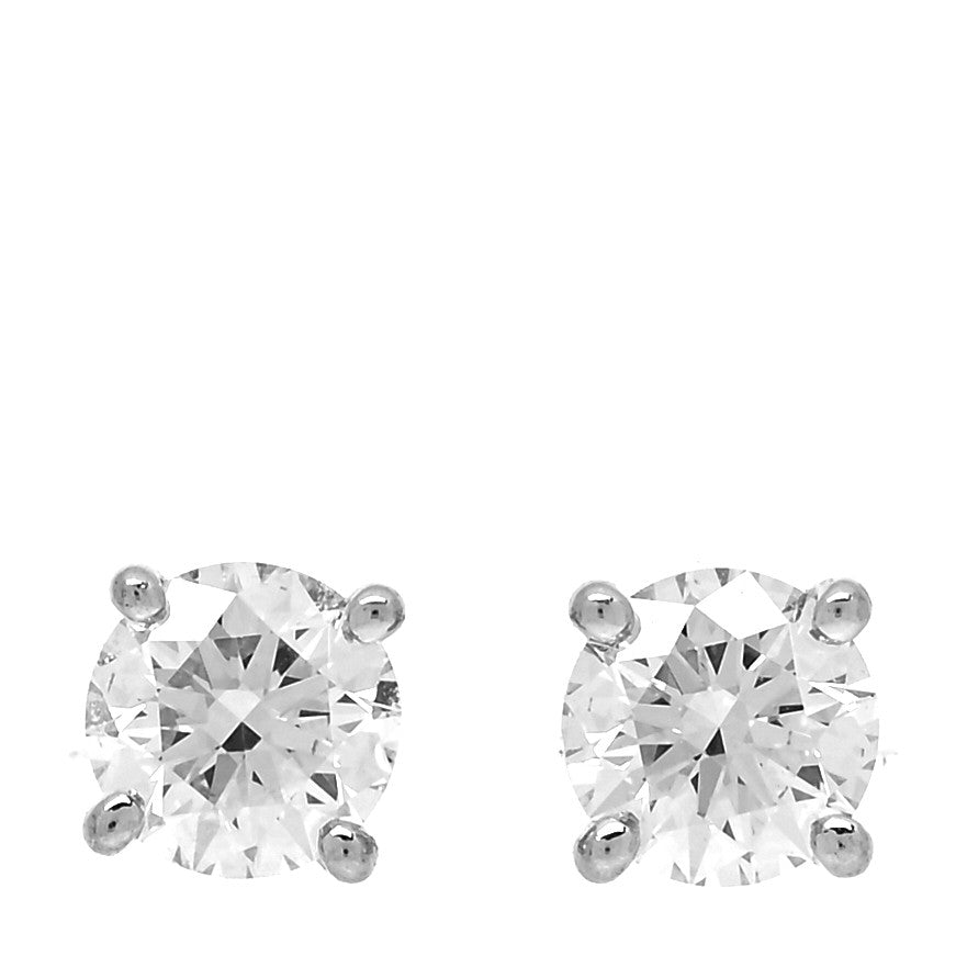 Platinum Diamond .80ctw Solitaire Earrings