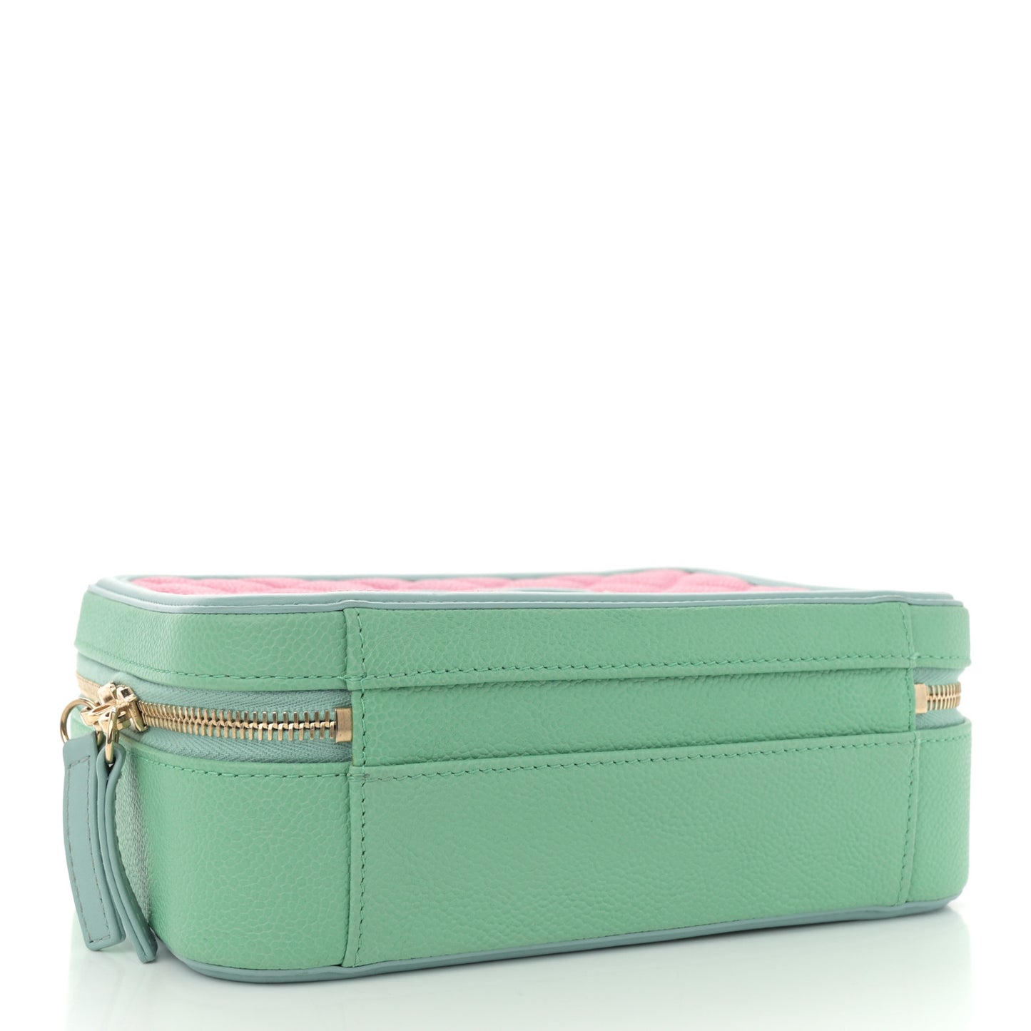 Caviar Quilted Medium CC Filigree Vanity Case Pink Green Blue
