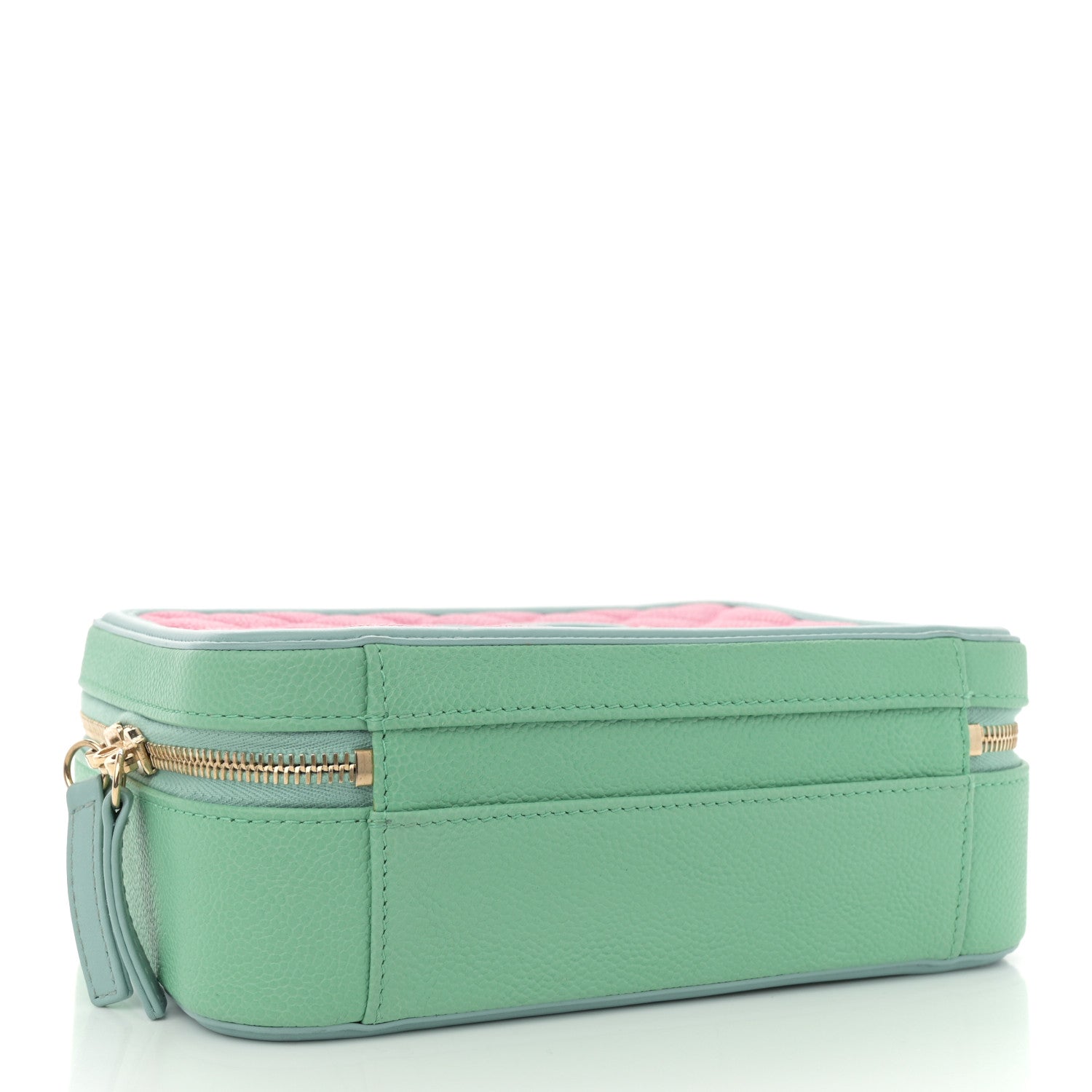 Chanel Caviar Quilted Medium CC Filigree Vanity Case Pink Green Blue 4 of 12