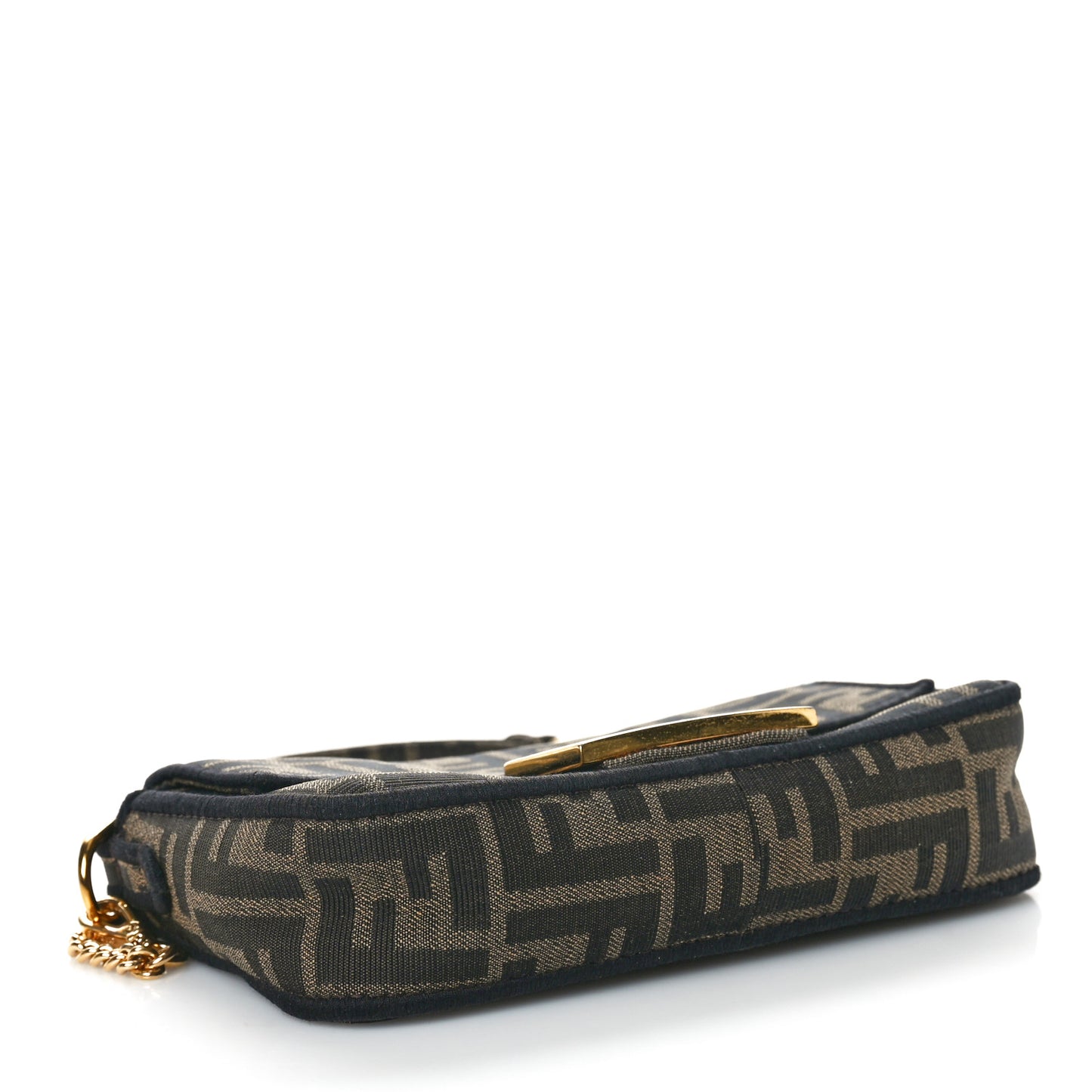 Fabric Jacquard FF 1974 Mini Baguette Tobacco Moro Black