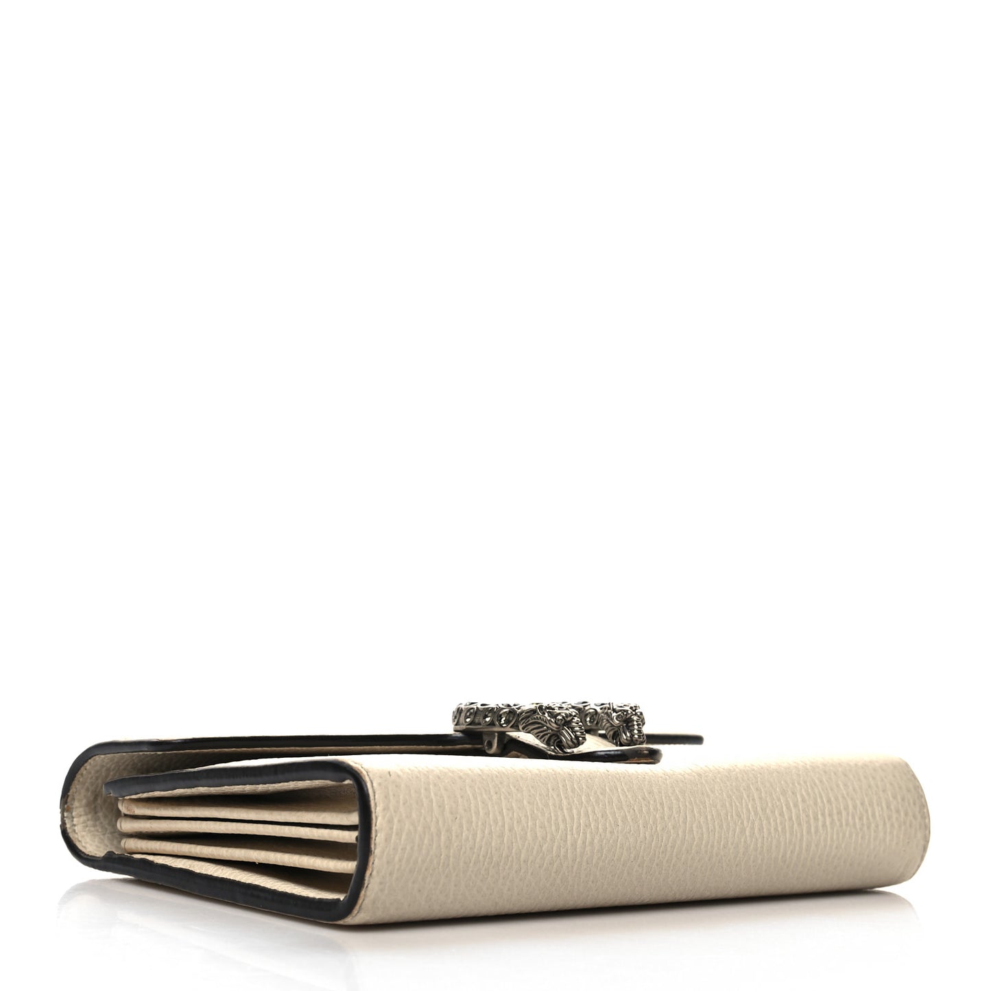 Dollar Calfskin Mini Dionysus Chain Wallet Mystic White