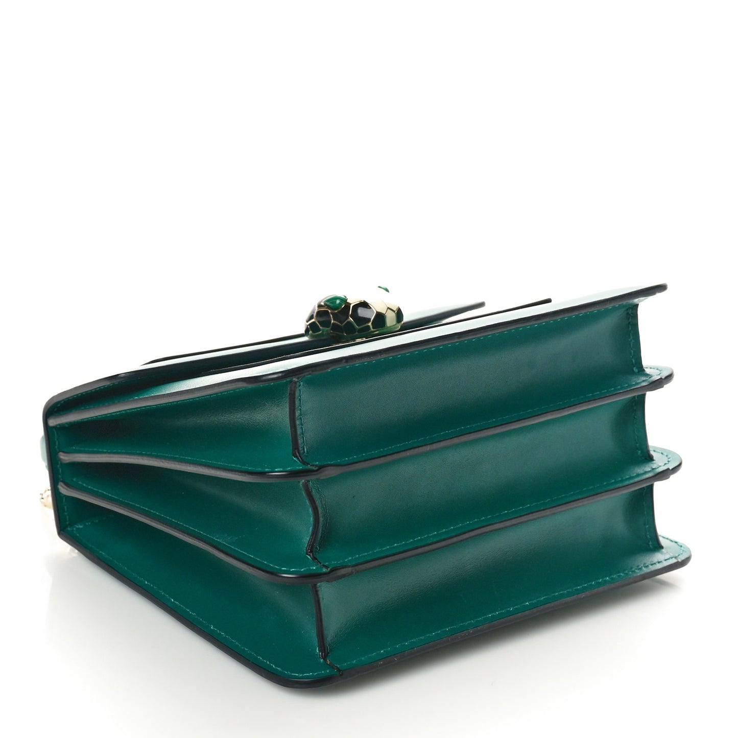 Calfskin Serpenti Forever Top Handle Emerald Green