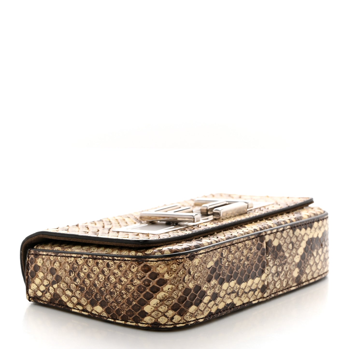 Snakeskin 3Baguette Shoulder Bag Natural Multicolor
