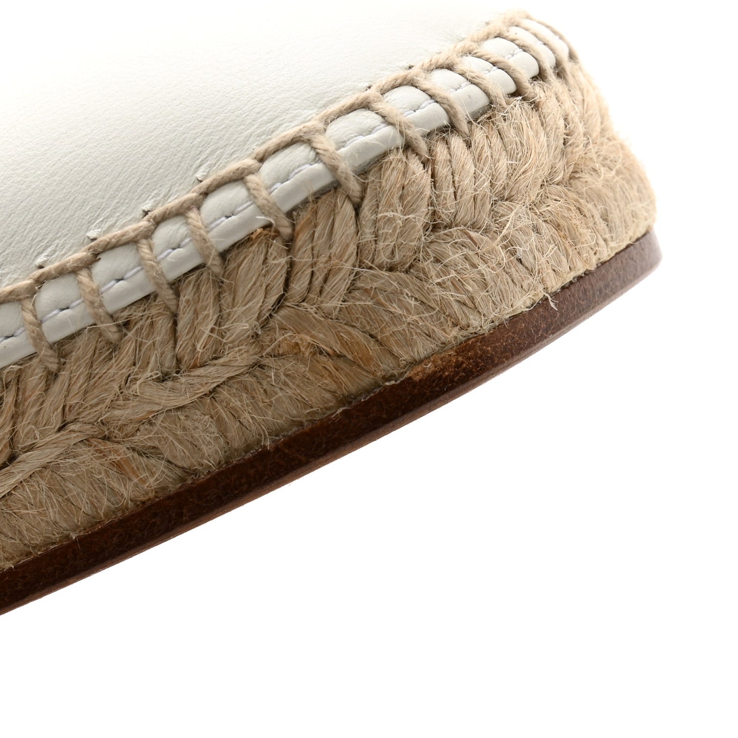 Calfskin Feria Espadrille 35 White