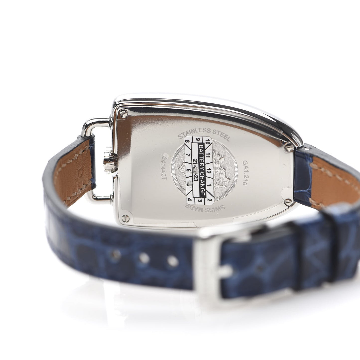 Stainless Steel Alligator 26mm Galop Quartz Watch Bleu Saphir