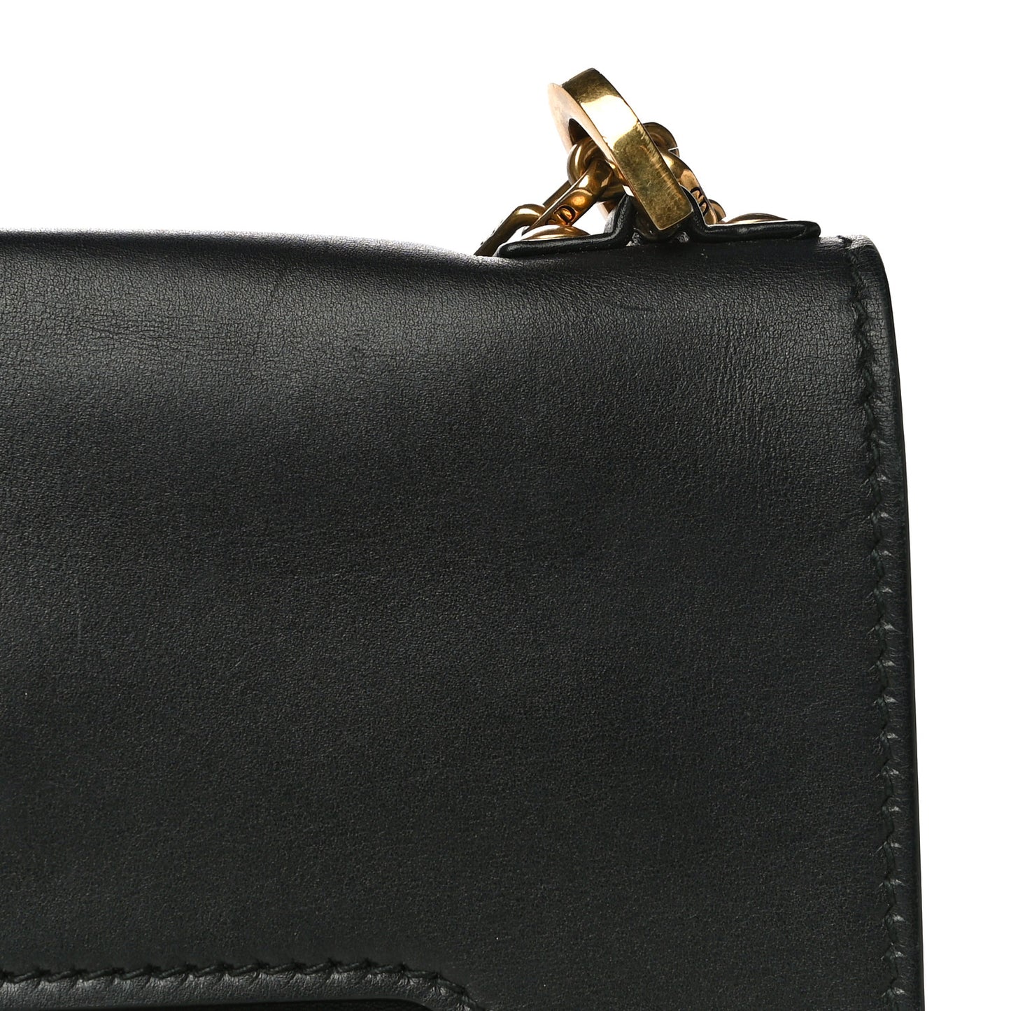 Calfskin J'Adior Chain Flap Bag Black