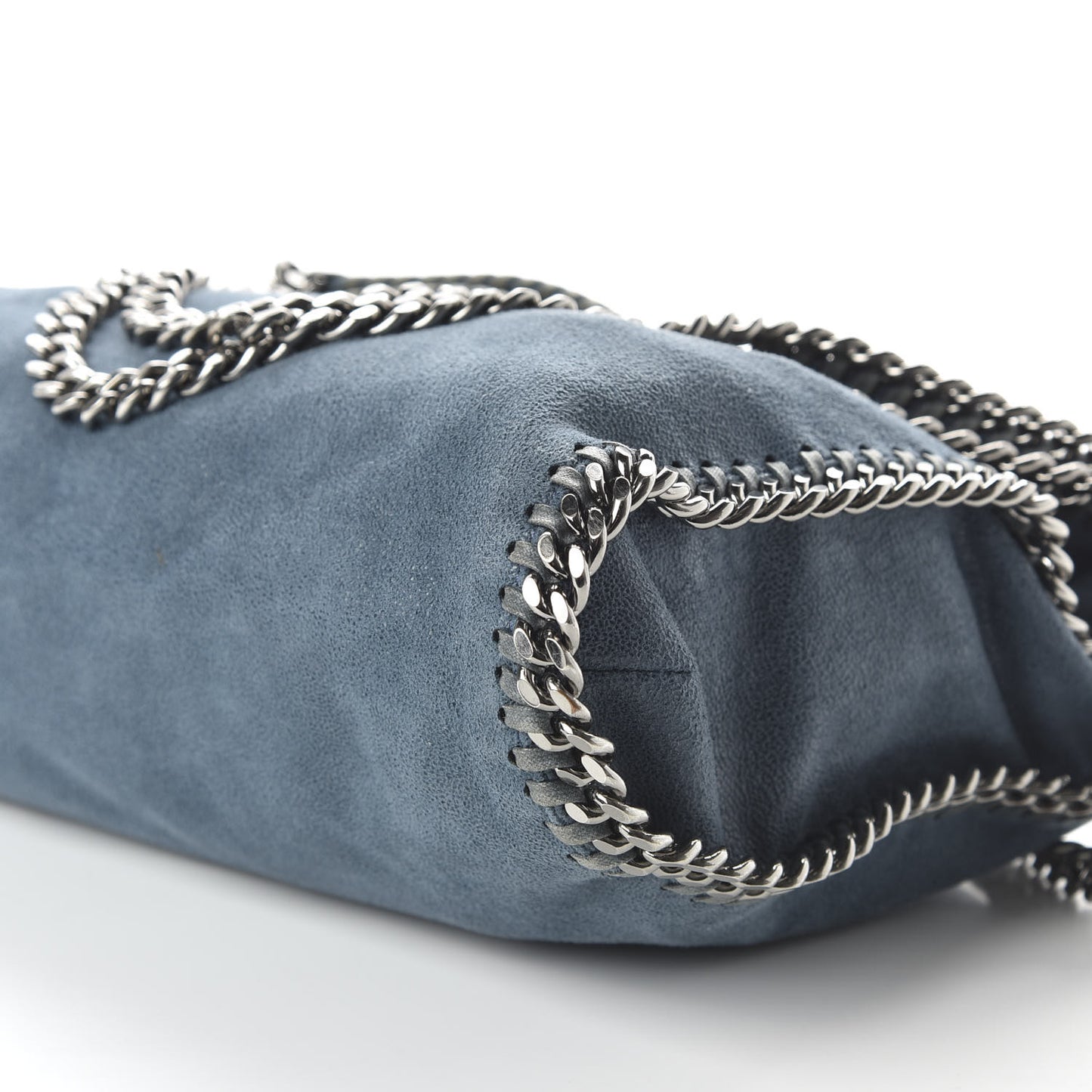 Shaggy Deer Falabella Fold Over Tote Blue