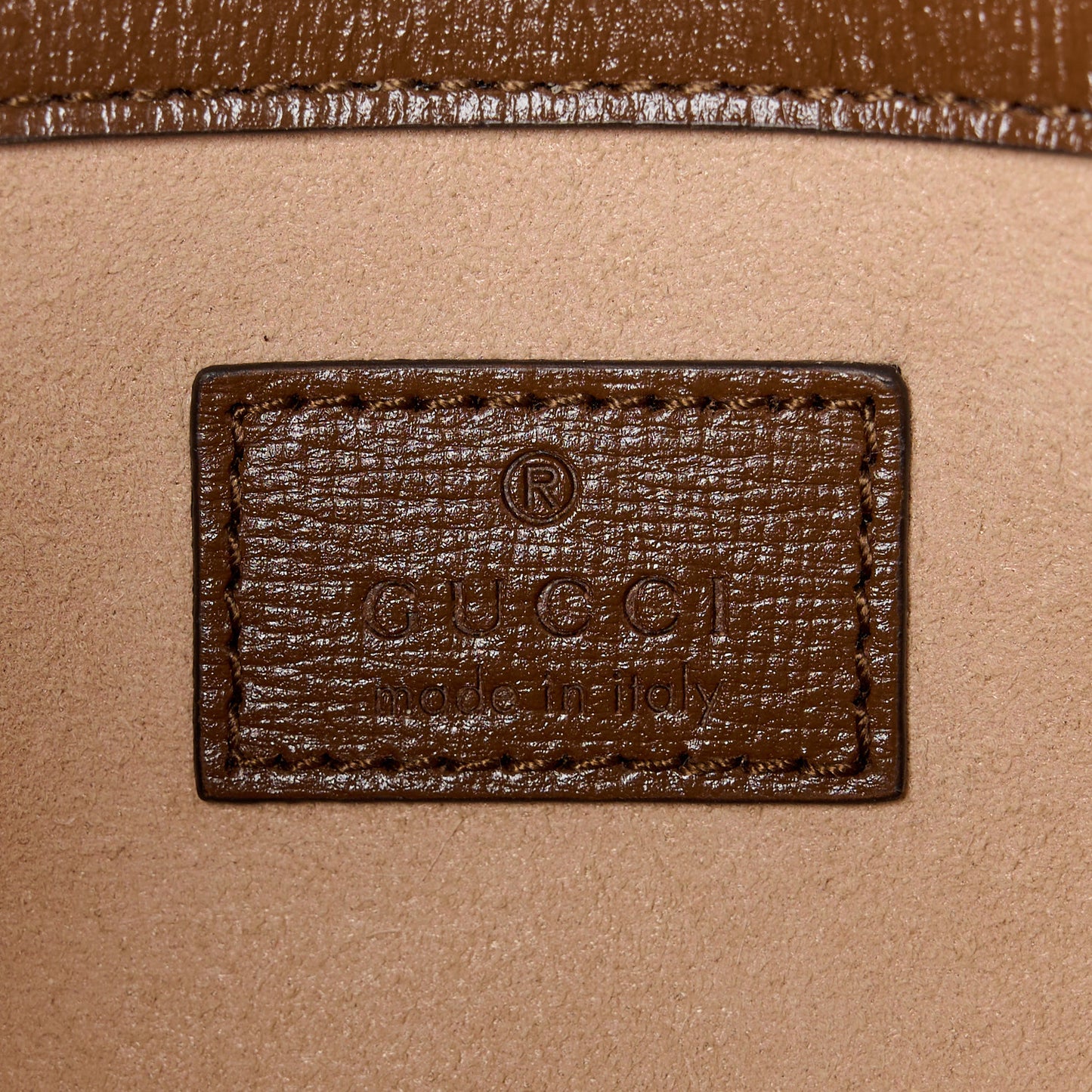 GG Supreme Monogram Small Horsebit 1955 Chain Shoulder Bag Beige Ebony Brown Sugar