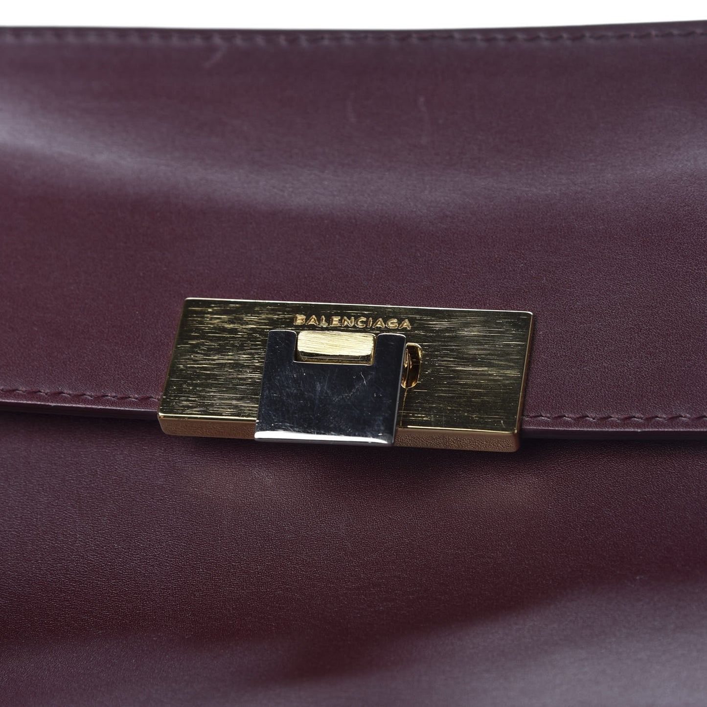 Veau Le Dix Clutch Aubergine
