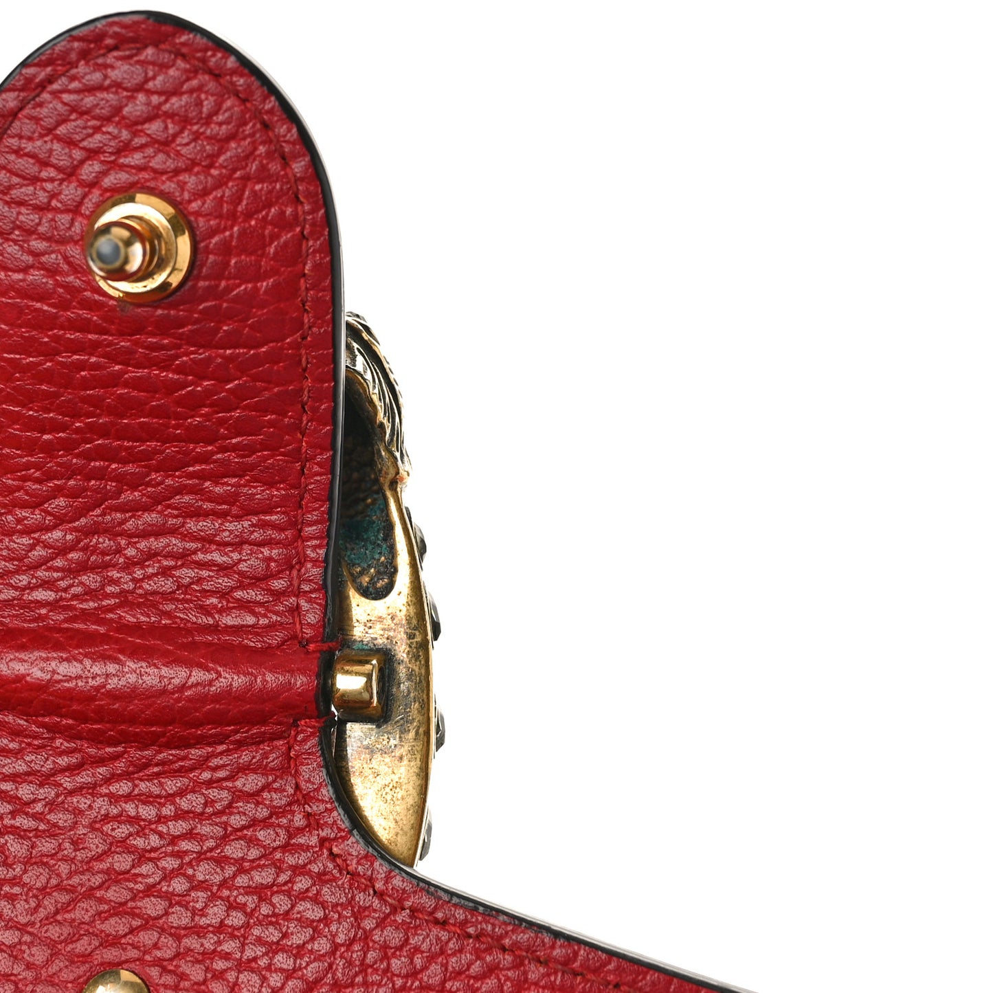 Dollar Calfskin Swarovski Crystal Small Dionysus Shoulder Bag Hibiscus Red