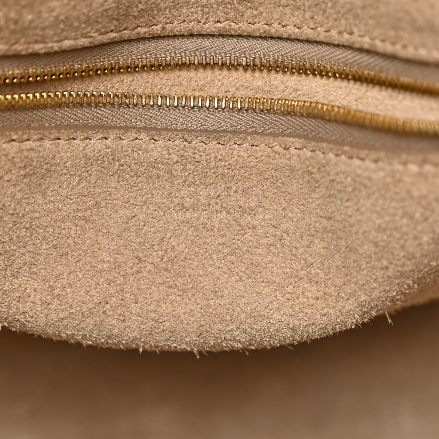 Soft Grained Calfskin Sangle Bucket Bag Dune