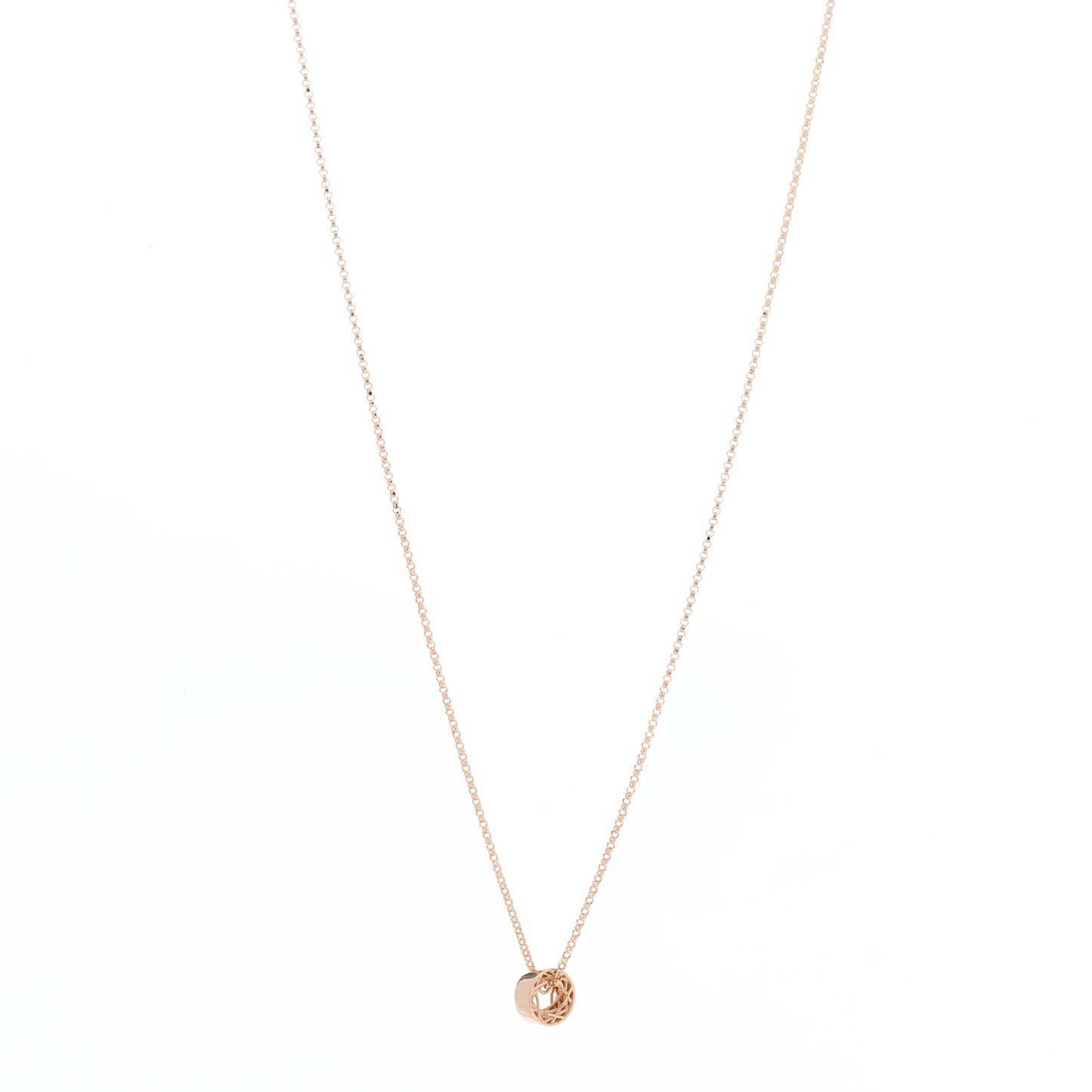 18K Rose Gold Symphony Golden Gate Rondel Pendant Necklace