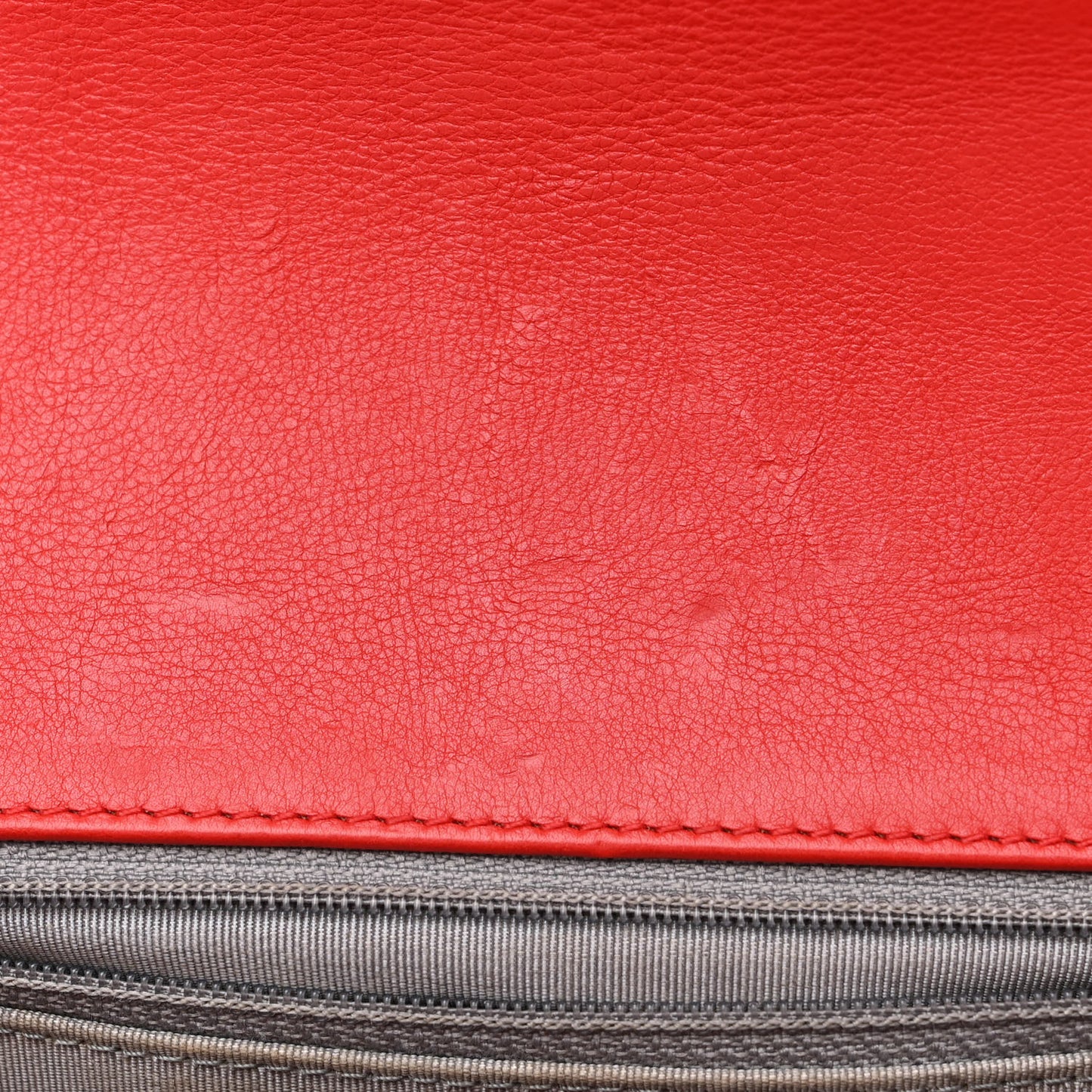 Calfskin Double Stitch New Medium Boy Flap Red