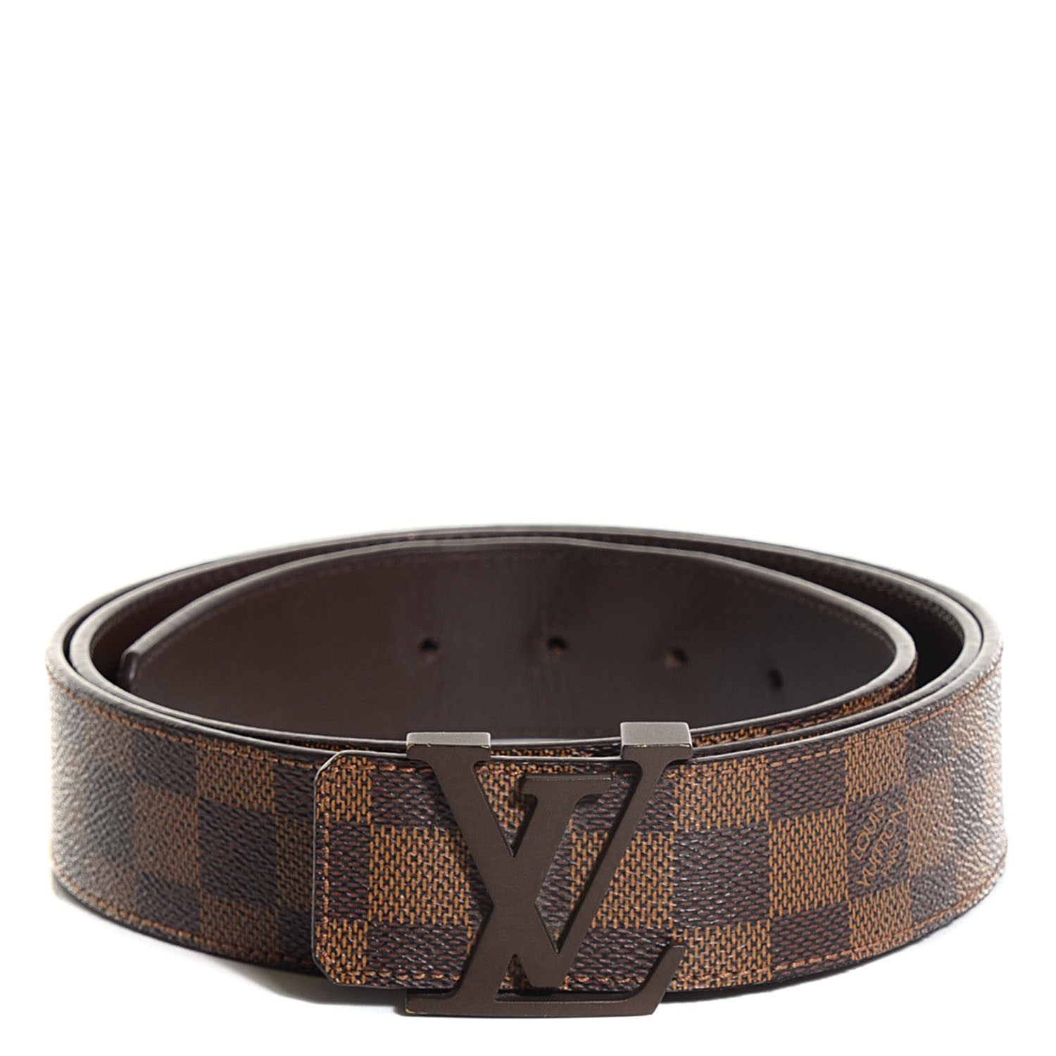 エ*プ様 Louis Vuitton ブラウンベルト 120/48 Louis Vuitton Damier Ebene 40mm LV Initiales Belt 120 48 102637