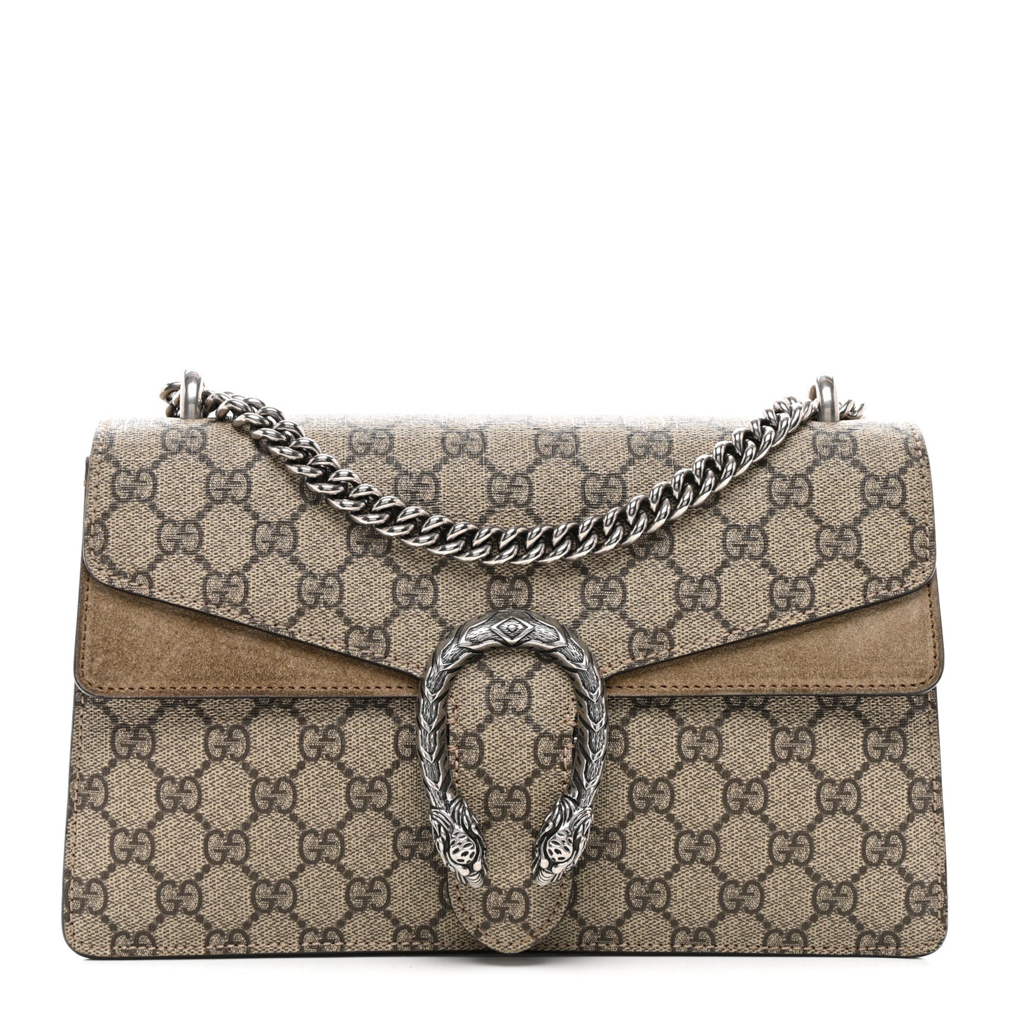 GG Supreme Monogram Small Dionysus Shoulder Bag Taupe