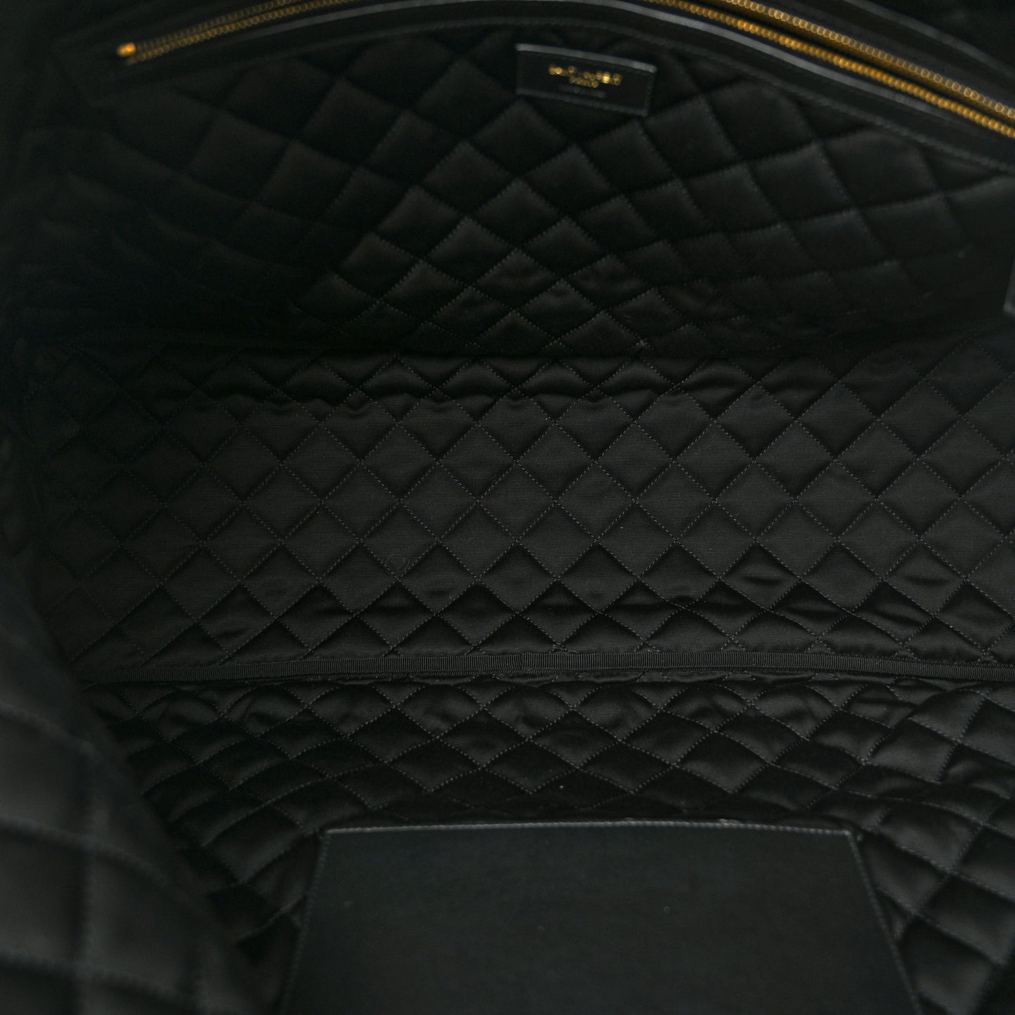 Calfskin Quilted ES Giant Travel Bag Black