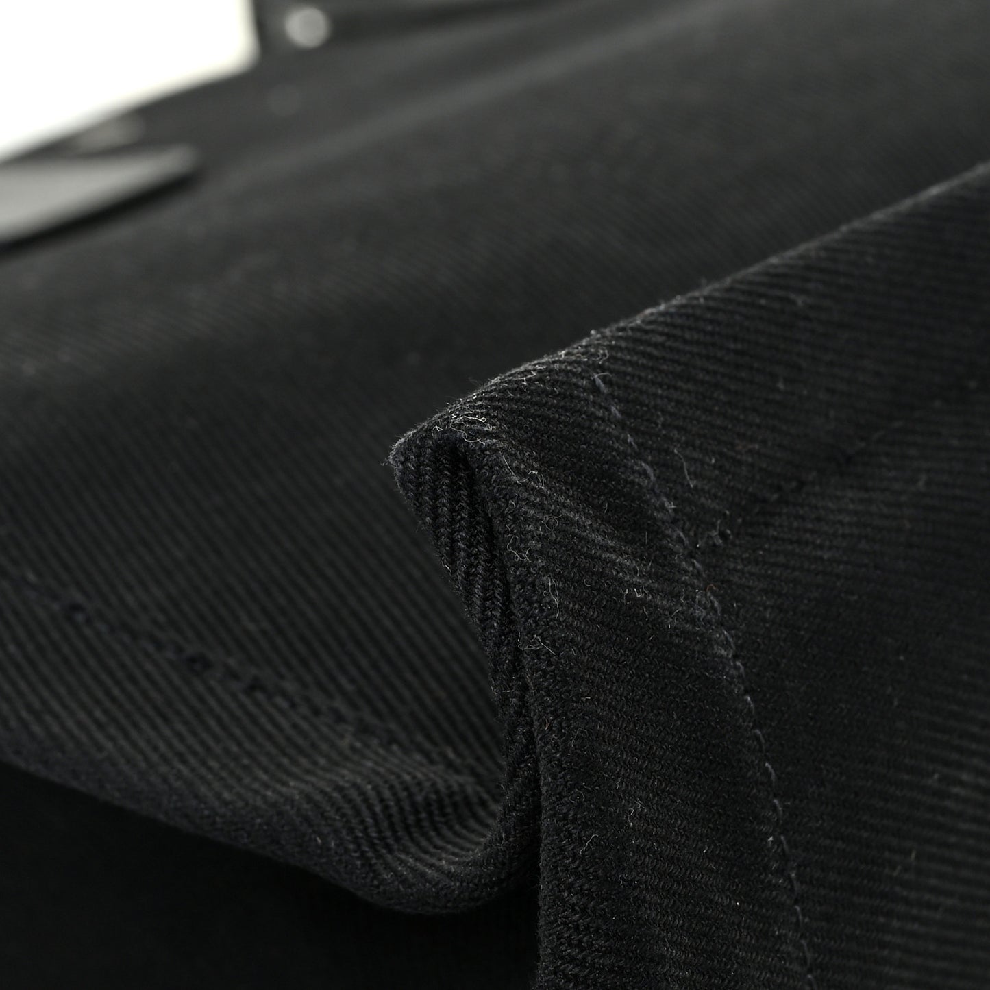 Linen Calfskin Rive Gauche Tote Black