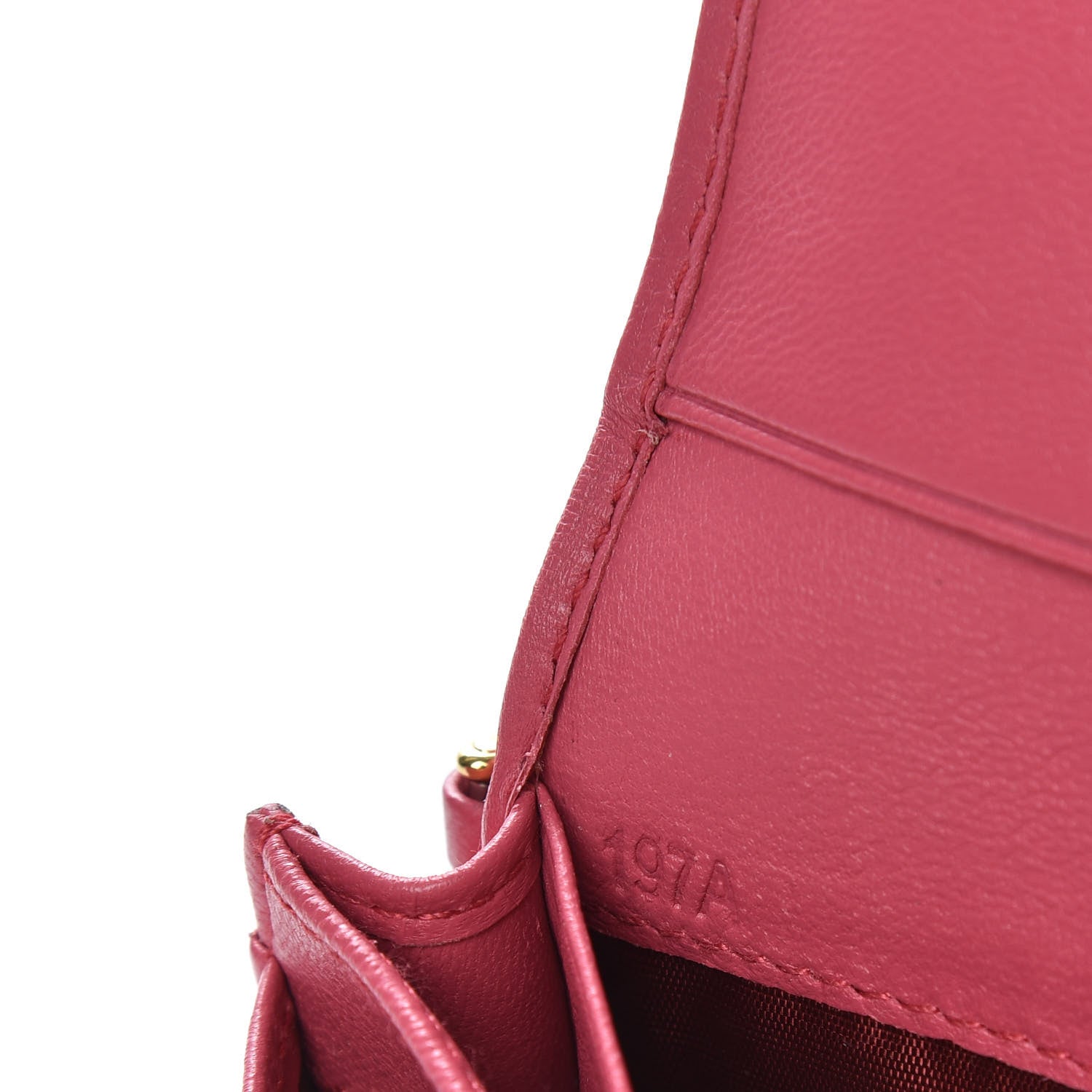 Miu Miu Nappa Matelasse Flap Card Holder Key Ring Peonia 7 of 10