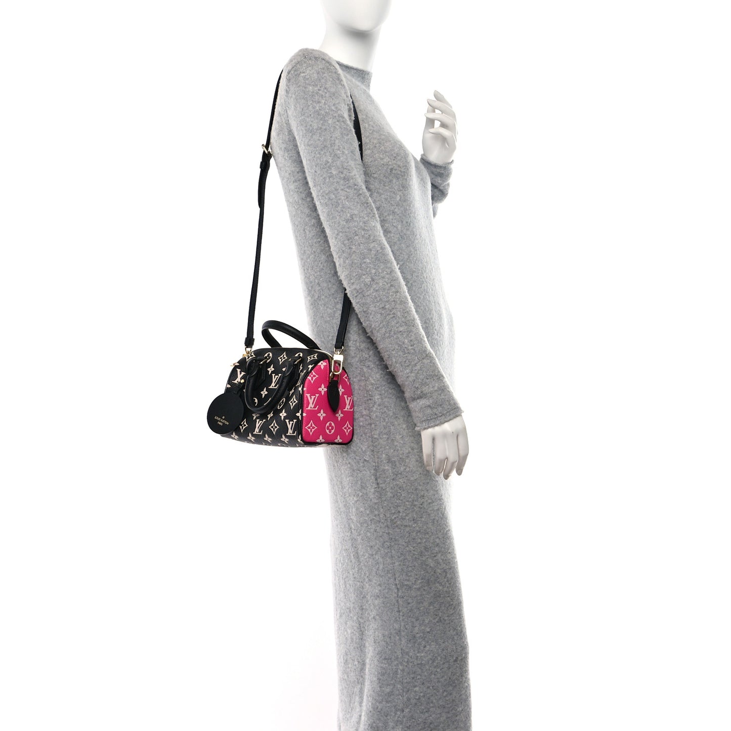 Empreinte Monogram Spring in the City Speedy Bandouliere 20 Black White Pink