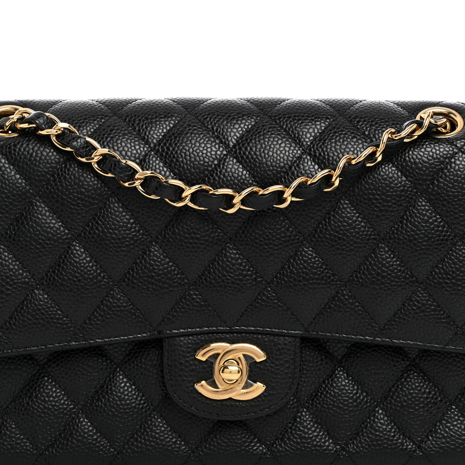 Chanel Caviar Quilted Medium Double Flap Black 8 of 10