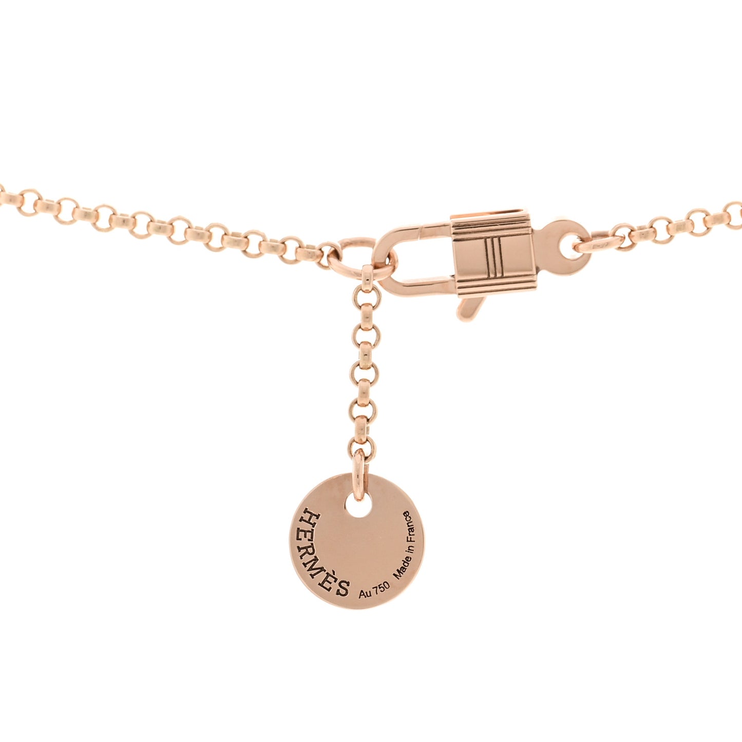 18K Rose Gold Diamond Clou d'H Pendant Necklace