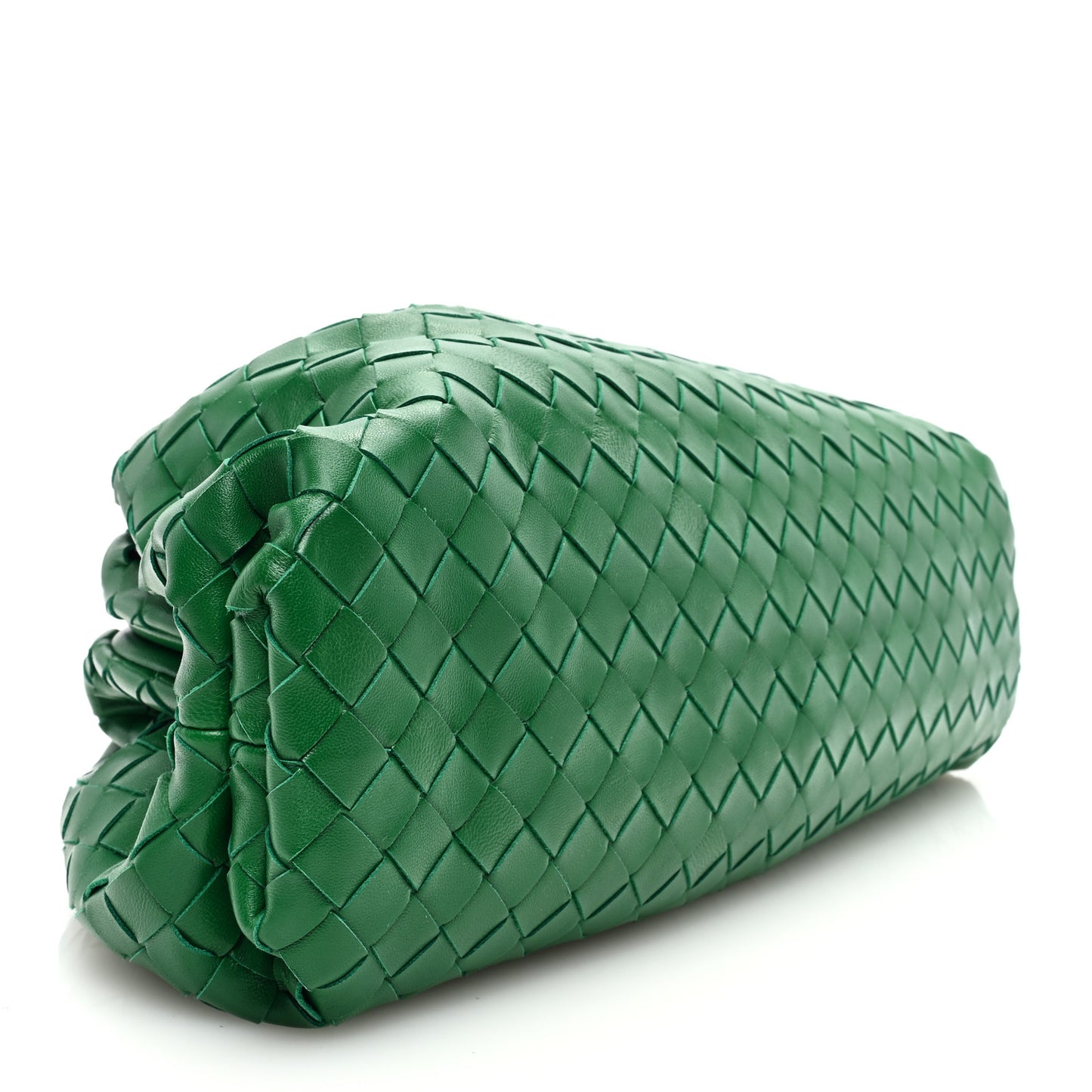 Nappa Maxi Intrecciato The Pouch Oversized Clutch Racing Green