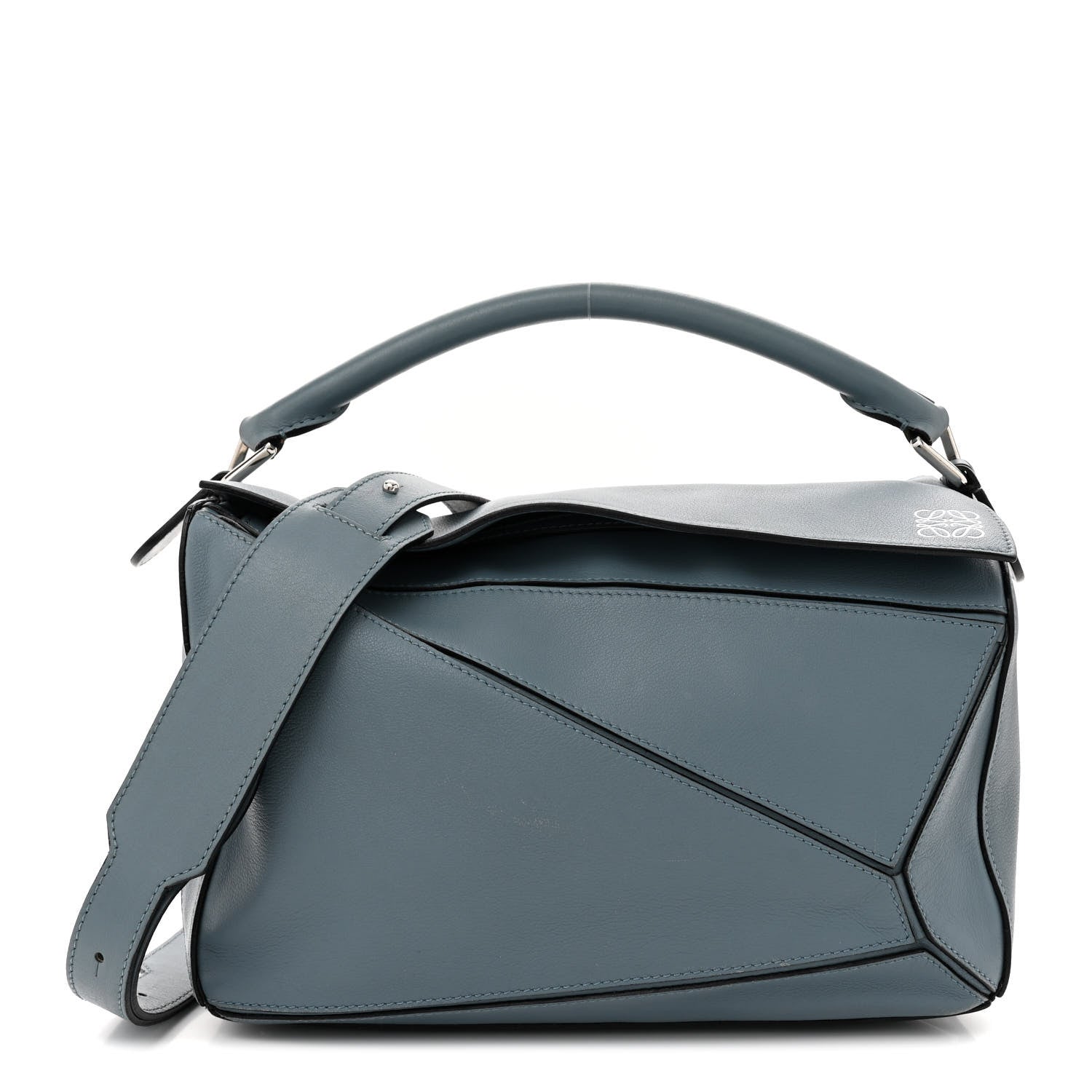 Loewe Calfskin Medium Puzzle Bag Stone Blue 1 of 21