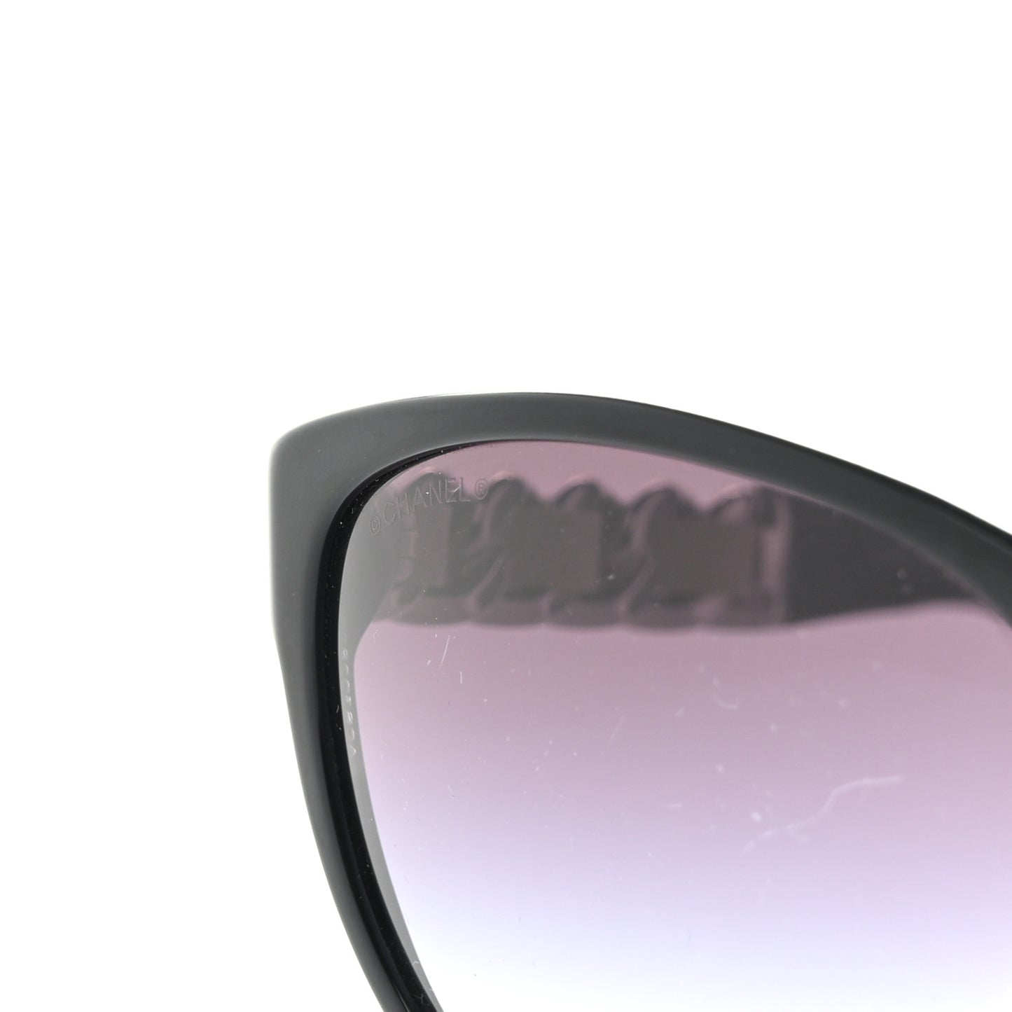 Cat Eye Chain Sunglasses 5215-Q Black