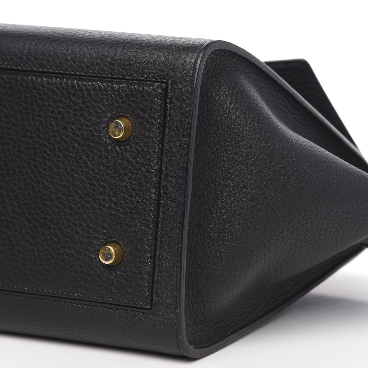 Crisped Calfskin Small Tie Knot Tote Black