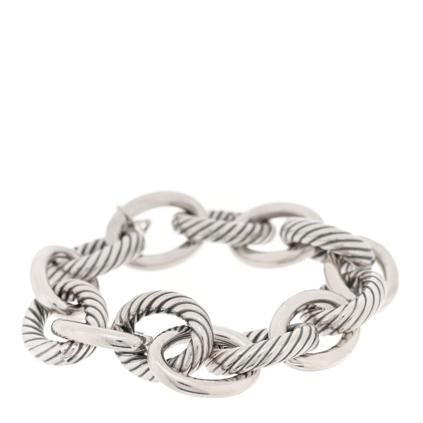Sterling Silver 17mm Extra Large Oval Link Bracelet