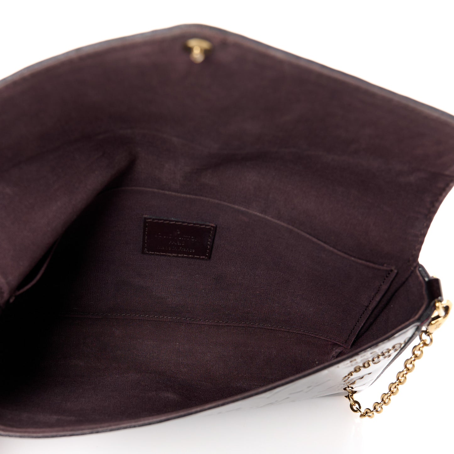 Vernis Pochette Felicie Chain Wallet Amarante