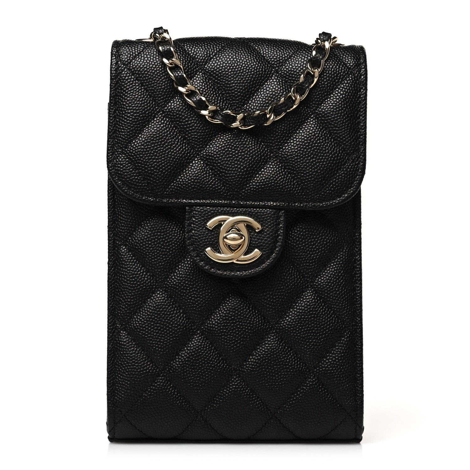 Chanel Caviar Quilted Classic Phone Holder Black 1 of 9