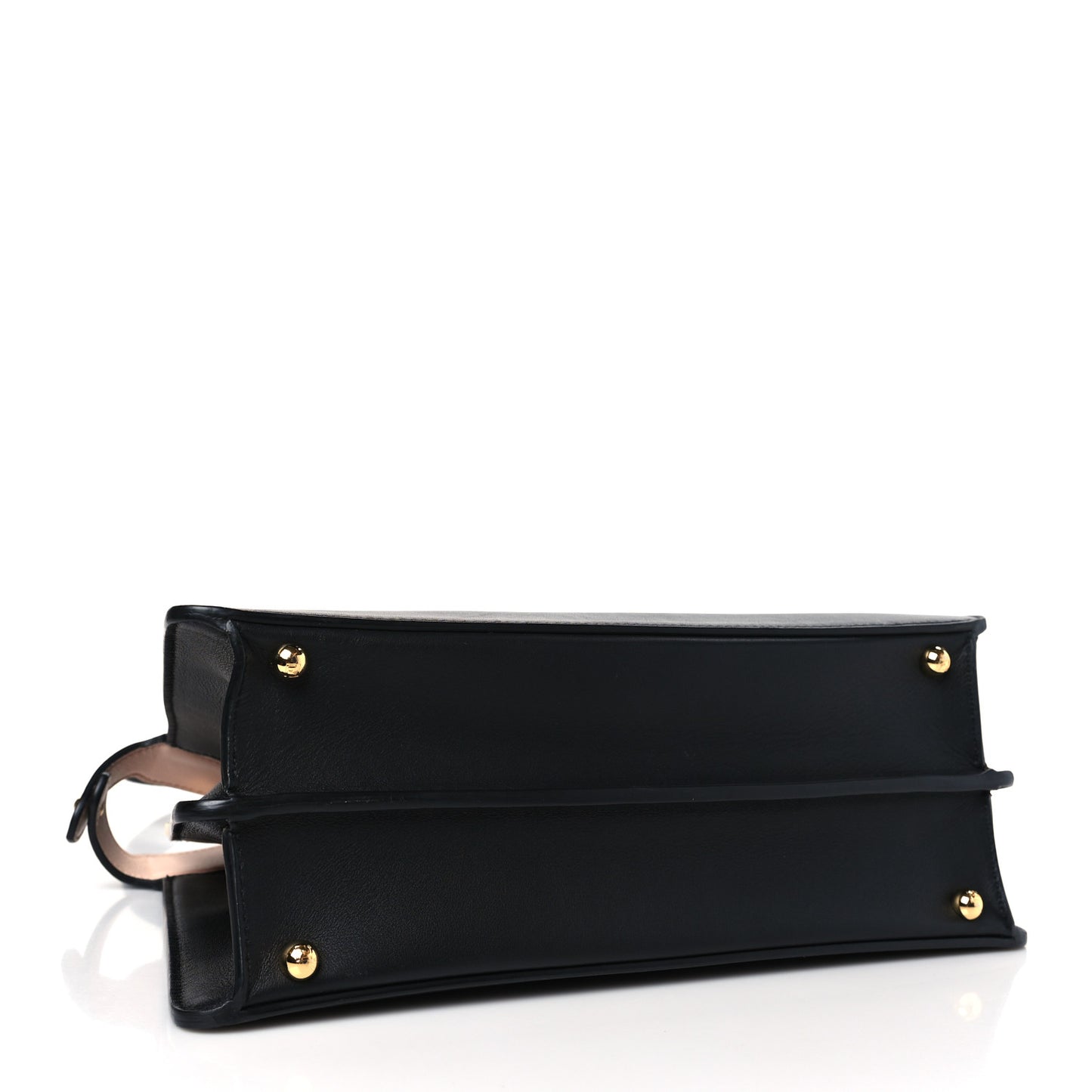 Vitello Seta Shiny Nappa Medium Peekaboo I SEE U Satchel Black Light Rose