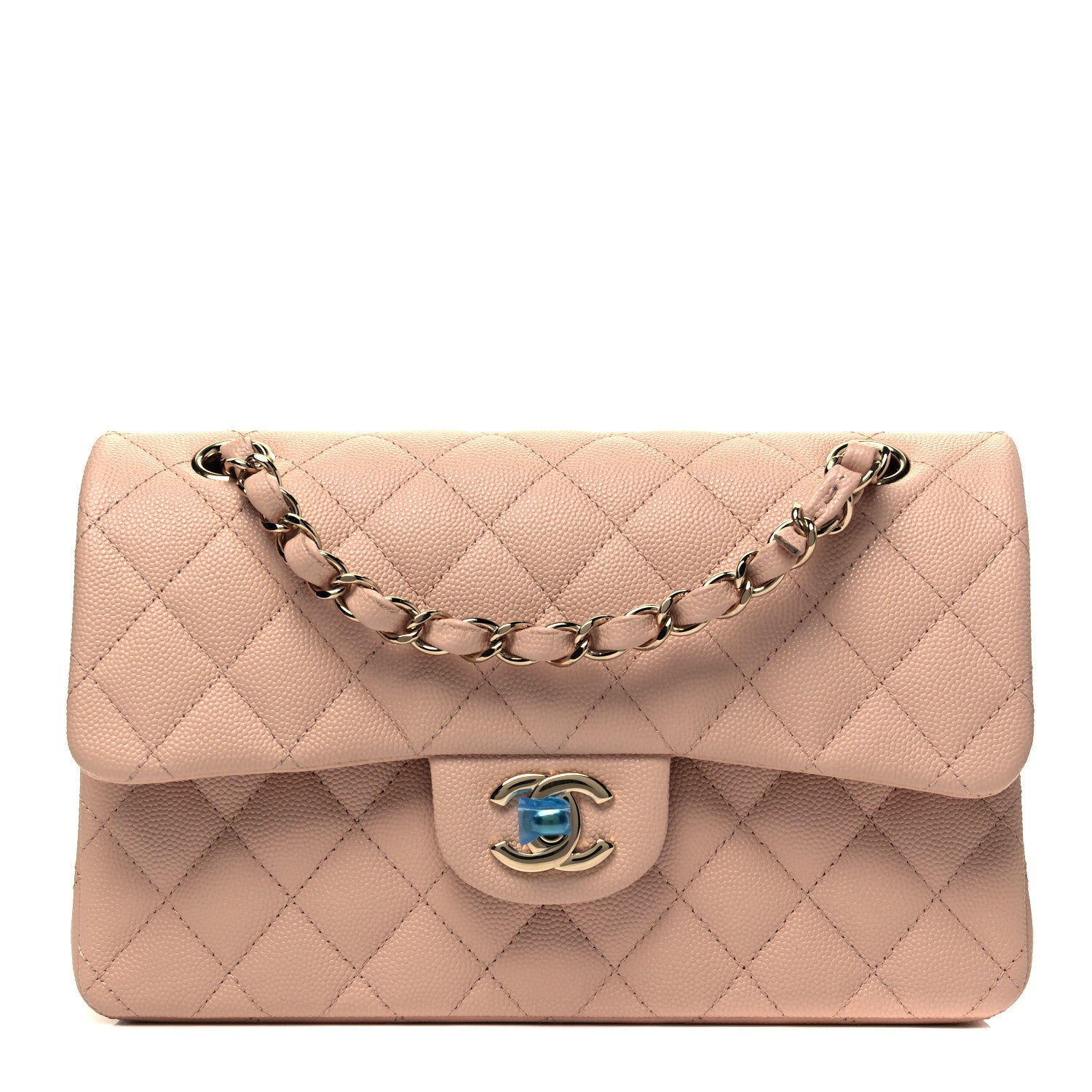 Chanel Caviar Quilted Small Double Flap Light Beige 1 of 8
