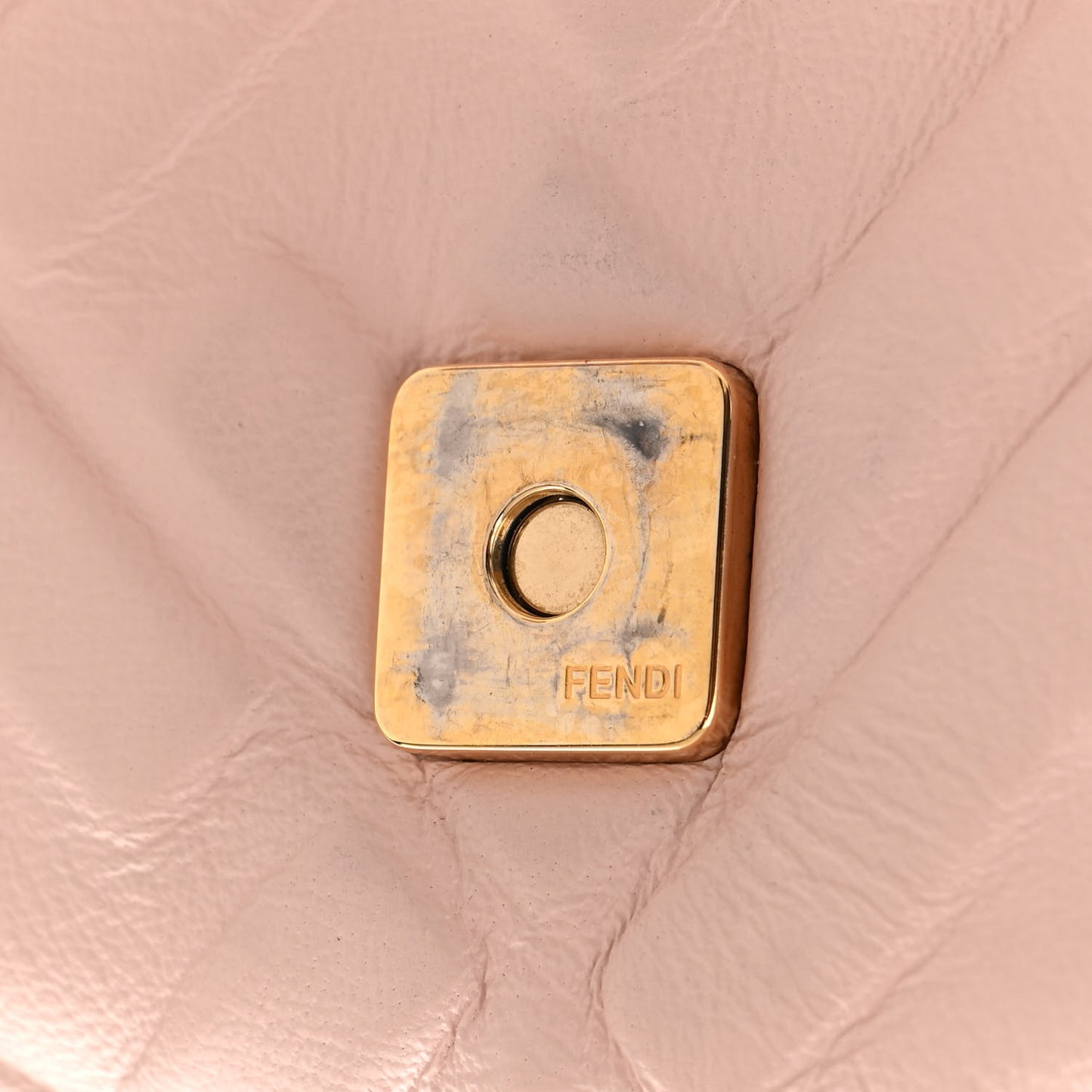 Nappa FF 1974 Embossed Baguette Rosa Quarzo